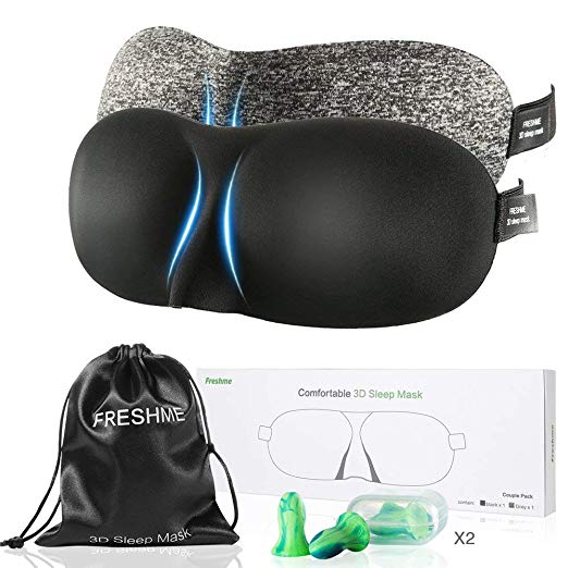 Normally $16, this 2-pack of sleeping masks is 50 percent off with this code (Photo via Amazon)