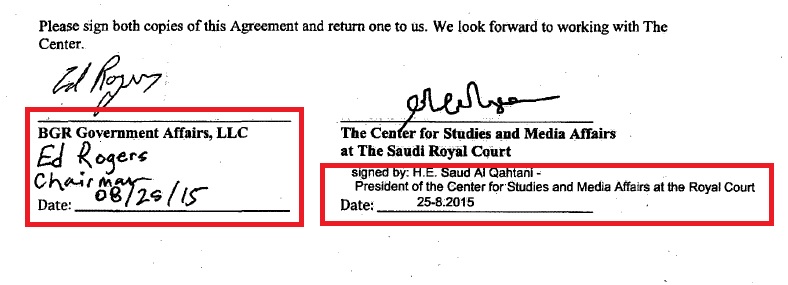 FARA document obtained by The Daily Caller