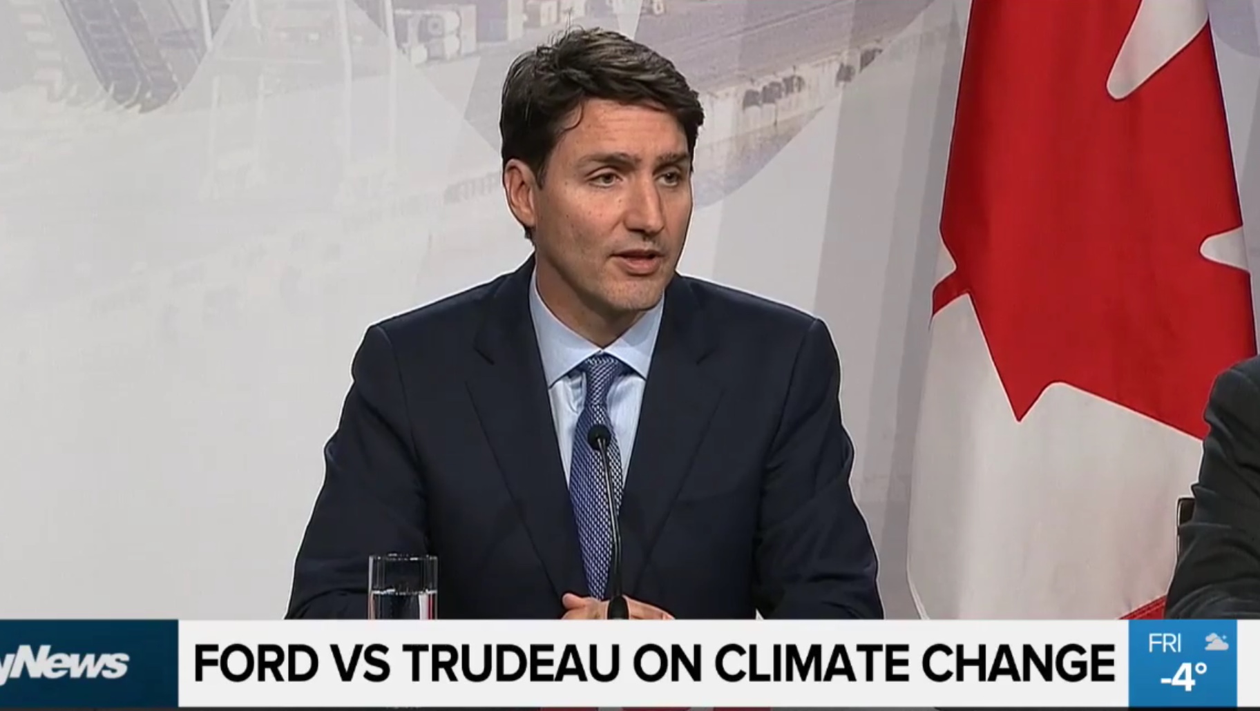 Canadian Prime Minister peaks to the media following a First Minister’s Meeting in Montreal, Dec. 7, 2018. City News screenshot.