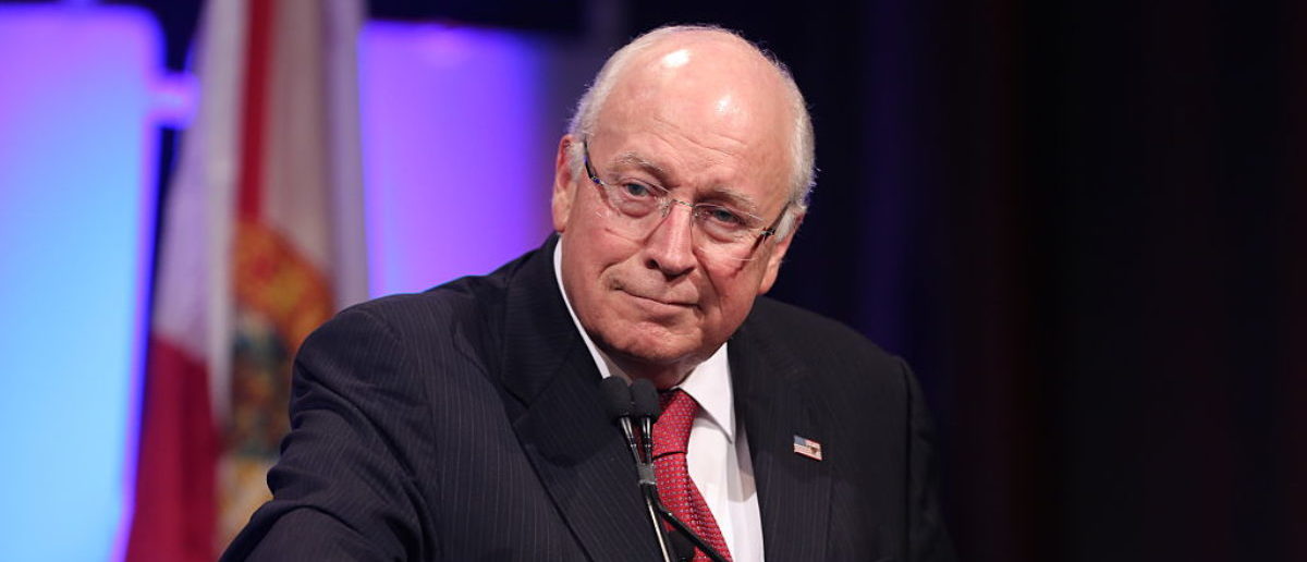 ORLANDO, FL - NOVEMBER 12: Former Vice President Dick Cheney speaks at the Sunshine Summit opening dinner at Disney's Contemporary Resort on November 12, 2015 in Orlando, Florida.The dinner is the kick-off of a three-day event that will draw thousands of Republicans, mostly to hear live speeches from all the GOP presidential candidates on Friday and Saturday. (Photo by Tom Benitez - Pool/Getty Images)