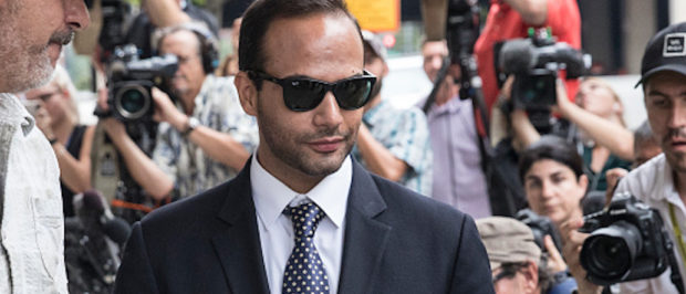 Former Trump Campaign aide George Papadopoulos leaves the U.S. District Court after his sentencing hearing on Sept. 7, 2018 in Washington, D.C. (Photo by Alex Wroblewski/Getty Images)