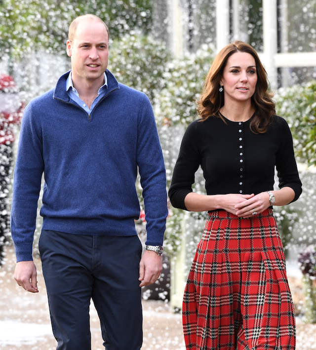Prince William, Duke of Cambridge and Catherine, Duchess of Cambridge host a Christmas party to deliver a message of support to deployed personnel serving in Cyprus and their families over the festive period, at Kensington Palace on December 04, 2018 in London, England. Approximately 7,500 military personnel are currently serving overseas at Christmas. (Photo by Stuart C. Wilson/Getty Images)