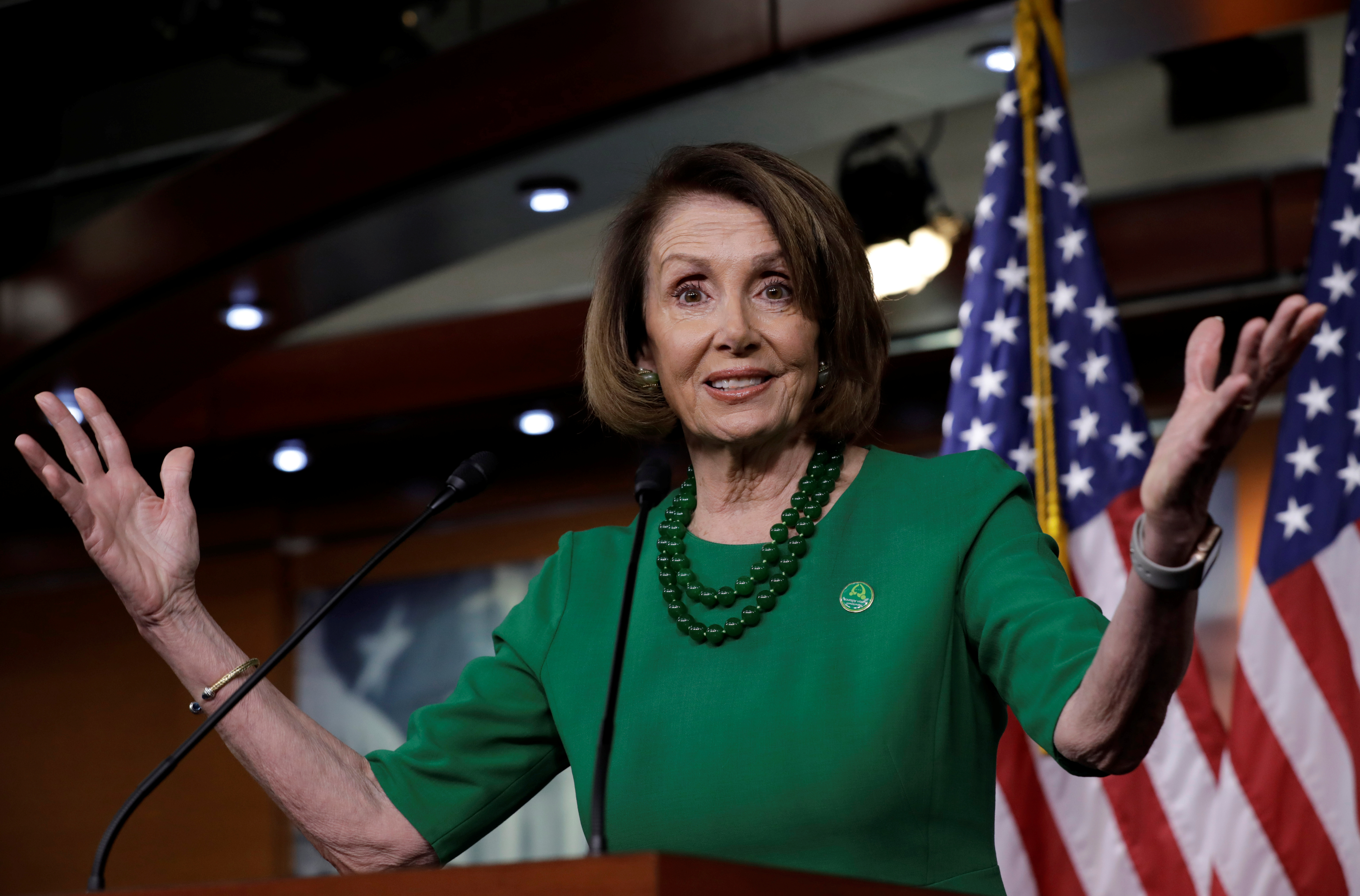 House Democratic Leader Pelosi holds a news conference on Capitol Hill in Washington