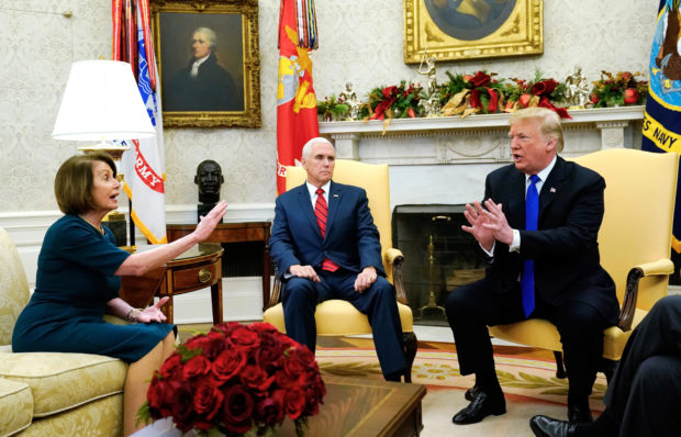 President Trump meets with Schumer and Pelosi at the White House in Washington