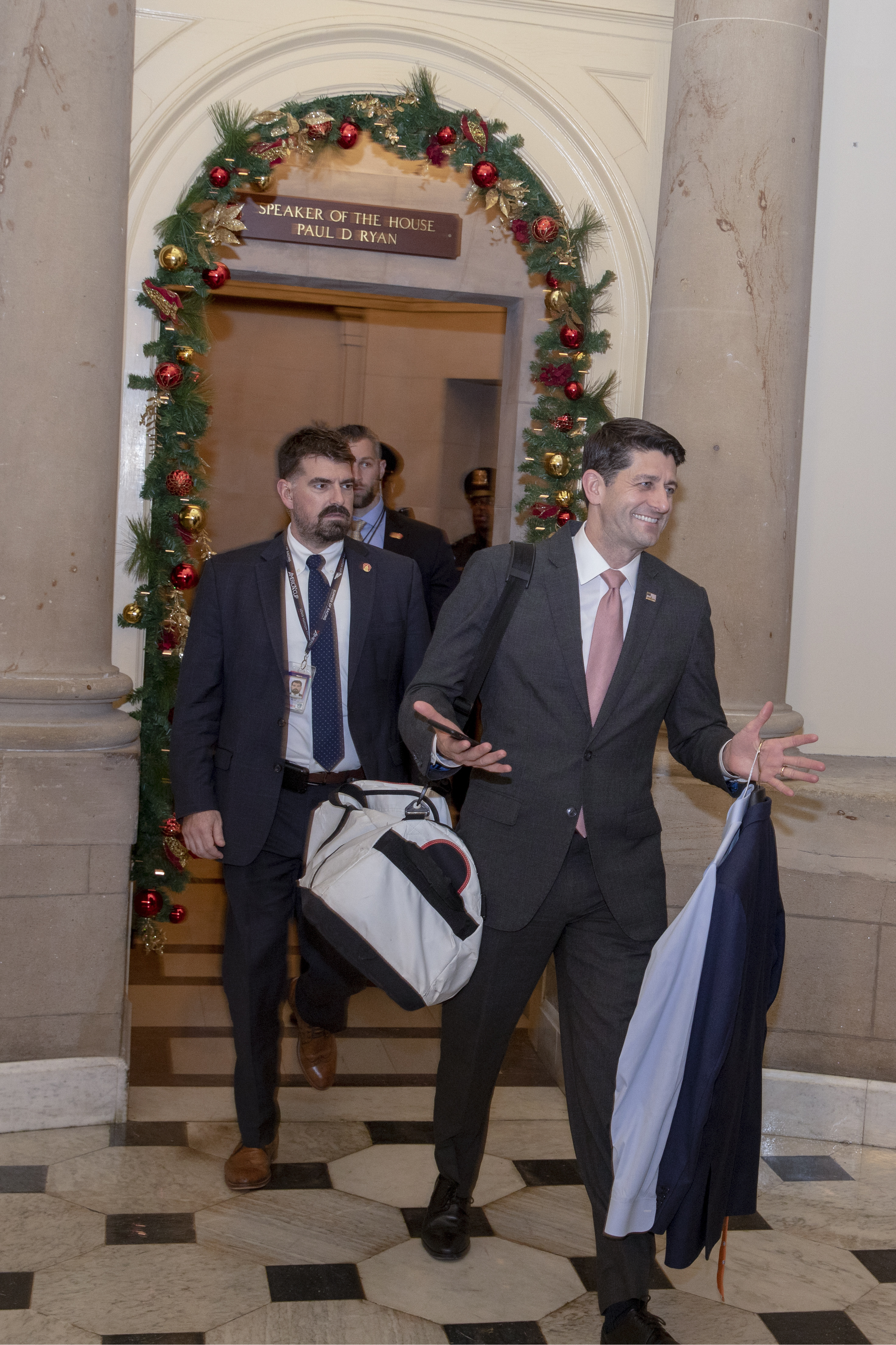 Speaker of the House Paul Ryan leaves his office on Capitol Hill (Tasos Katopodis/Getty Images)
