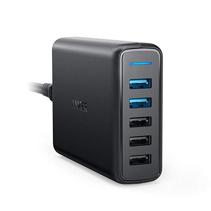 Normally $36, this 5-port wall charger is 28 percent off today (Photo via Amazon)