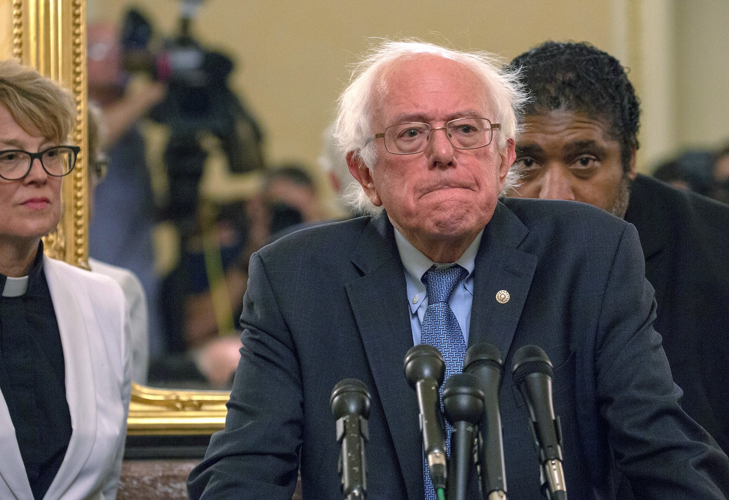 Sen. Bernie Sanders attends a press conference on July 24, 2018 in Washington, DC. (Tasos Katopodis/Getty Images)
