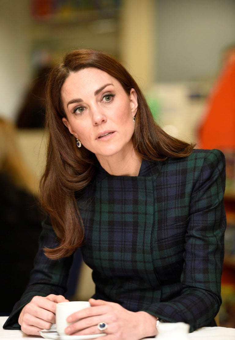 Kate Middleton Turns Heads In Striking Green And Blue Tartan Dress ...