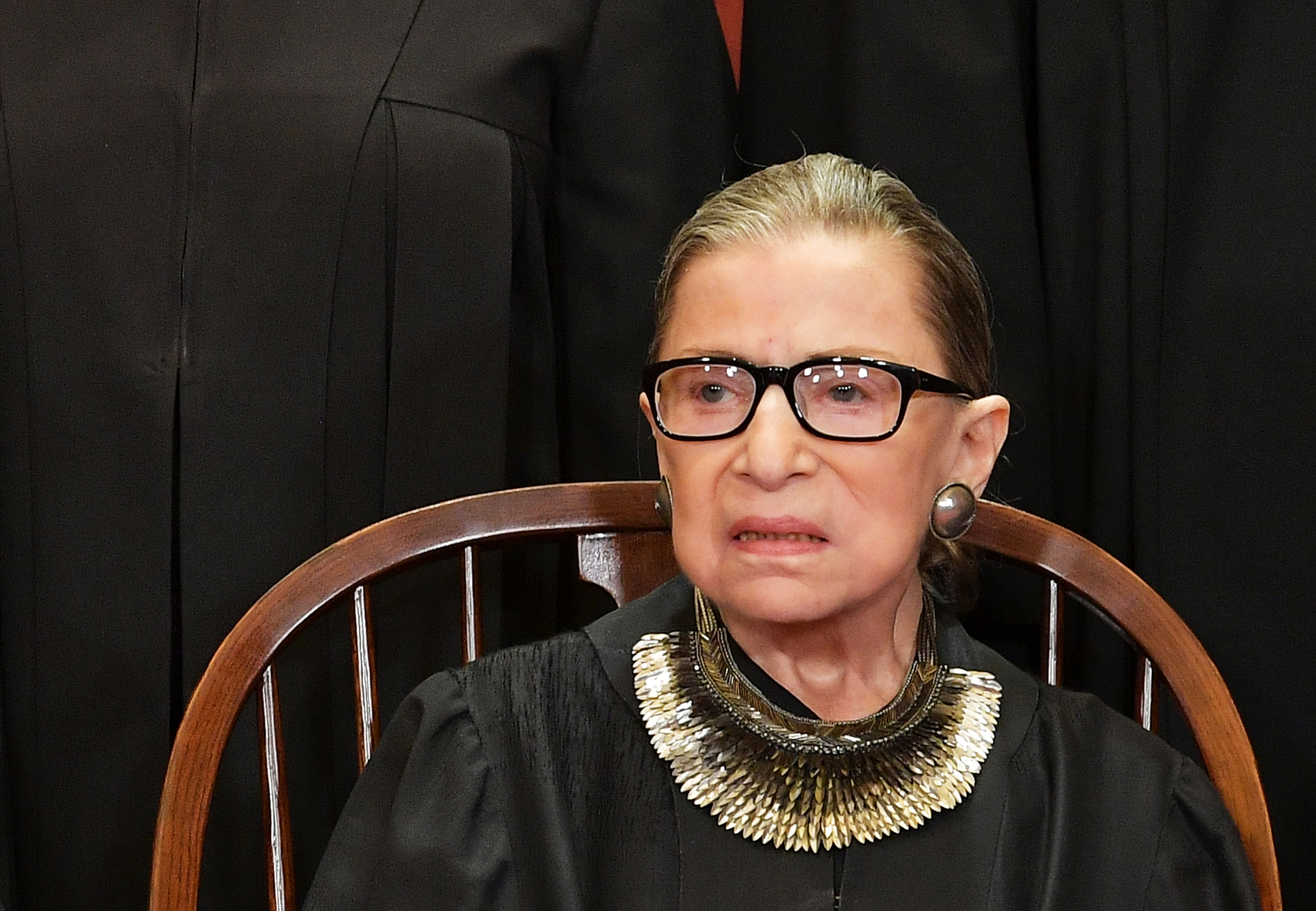 Justice Ruth Bader Ginsburg poses for the official photo at the Supreme Court in Washington, DC on November 30, 2018. (Mandel Ngan/AFP/Getty Images)