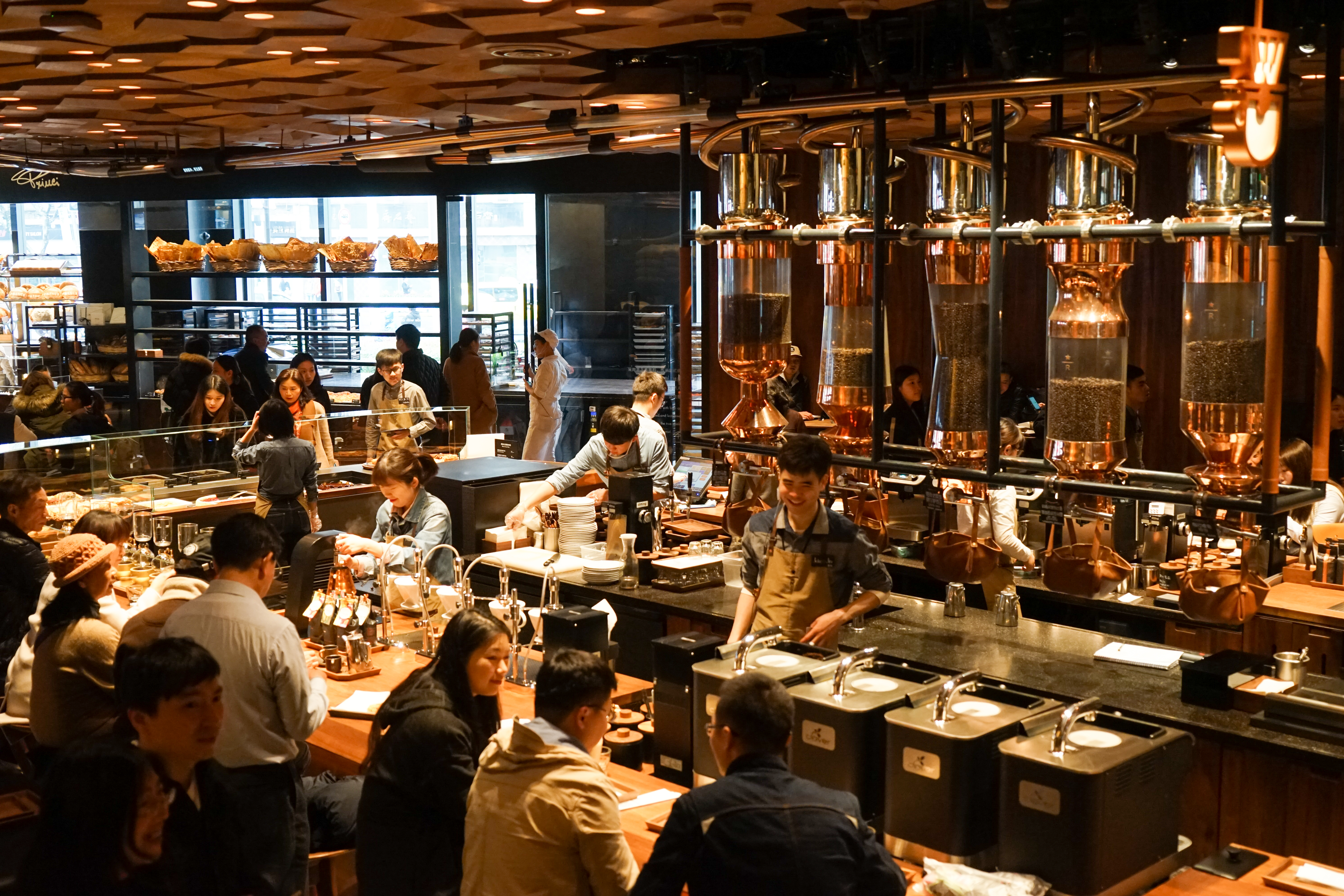 The Starbucks Reserve Roastery in Shanghai, China. (Shutterstock/Inspired By Maps)