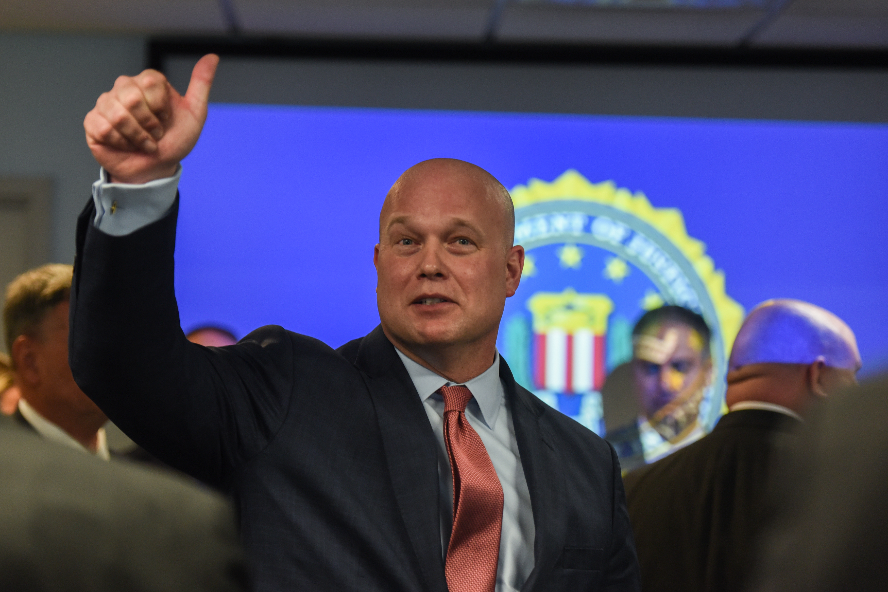 Acting Attorney General Matthew Whitaker delivers remarks to the Joint Terrorism Task Force on November 21, 2018 in New York City. (Photo by Stephanie Keith/Getty Images)