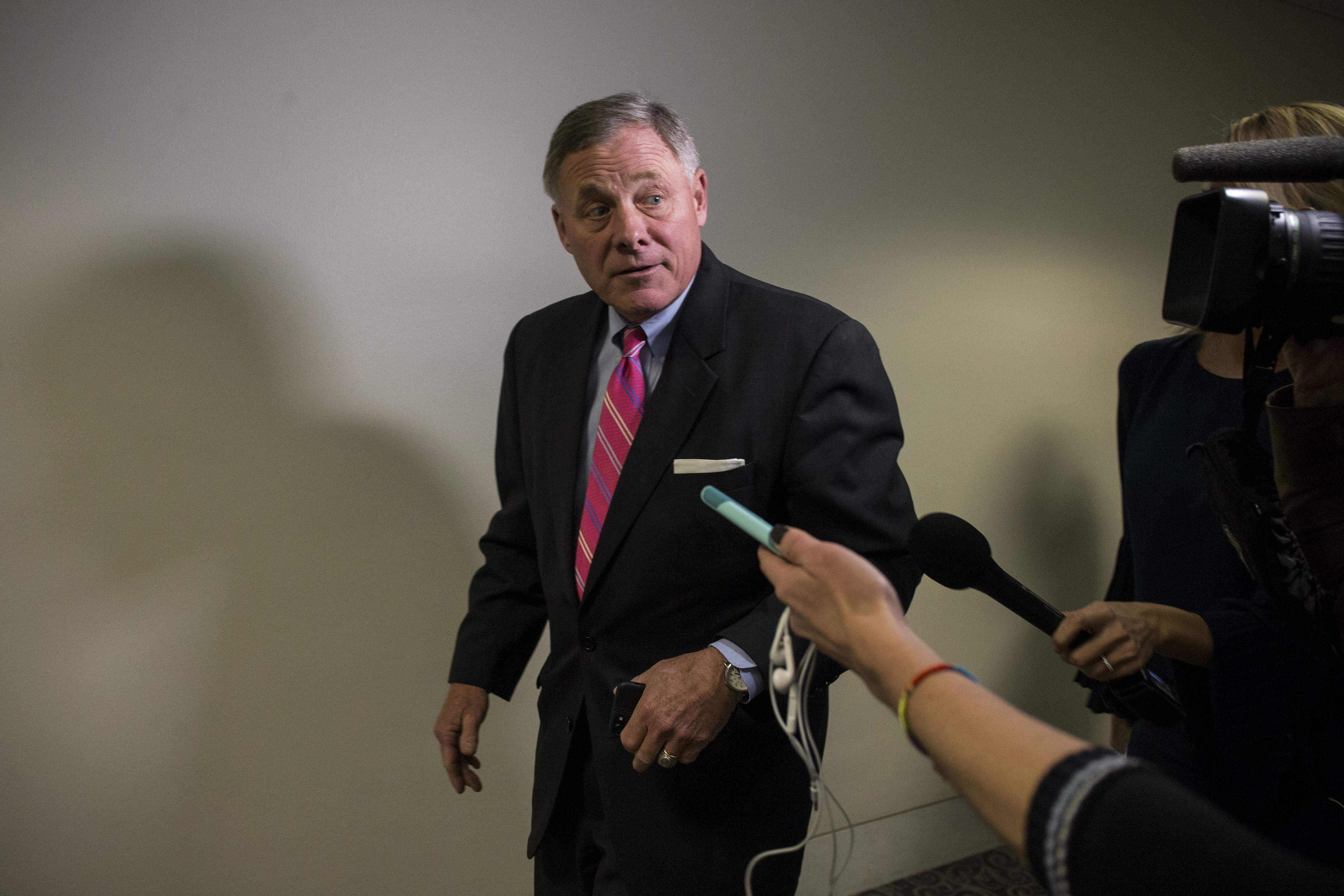 Senate Intelligence Committee Chairman Sen. Richard Burr leaves a closed briefing on intelligence matters on Capitol Hill on December 4, 2018 in Washington, DC. (Photo by Zach Gibson/Getty Images)