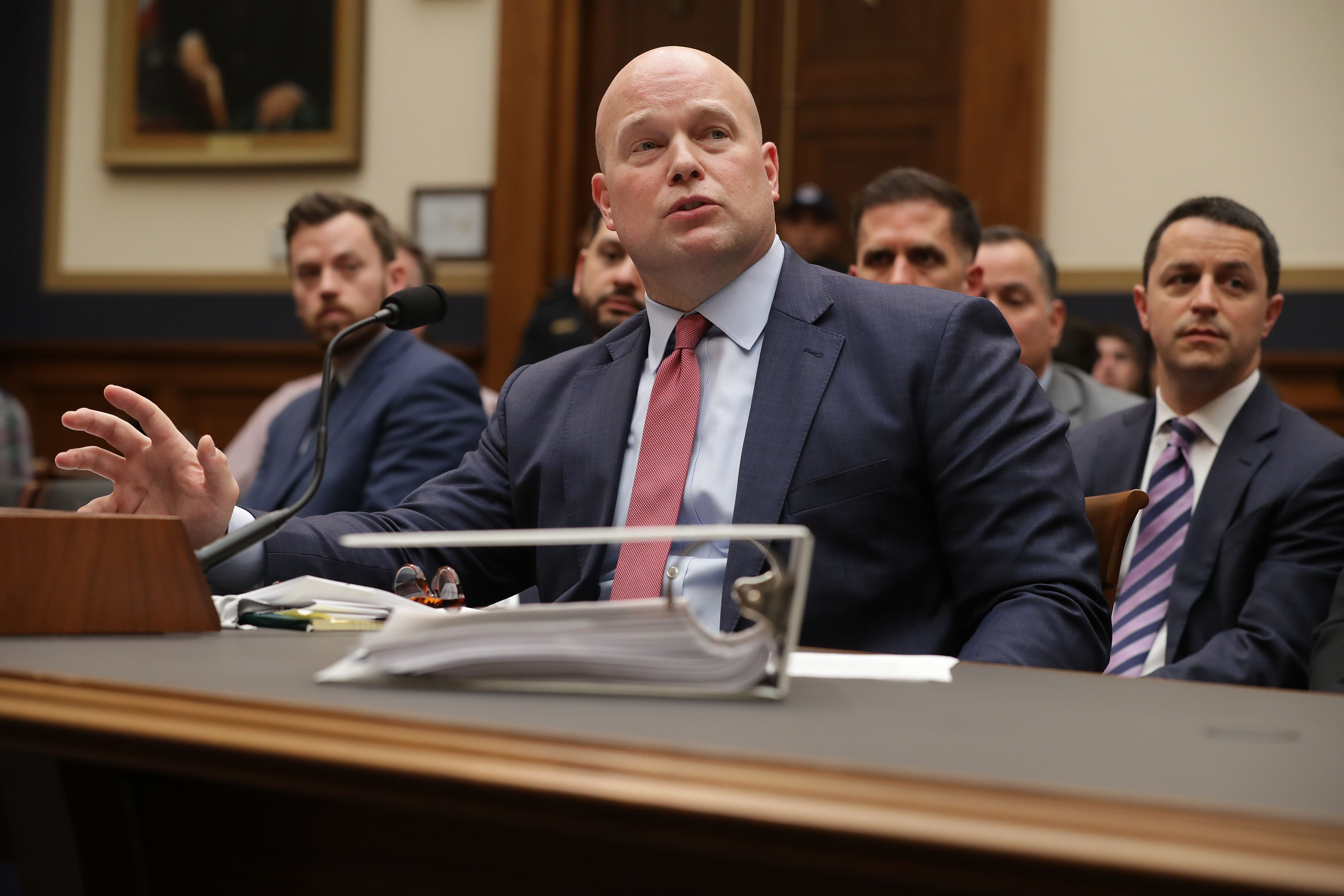 Acting U.S. Attorney General Matthew Whitaker testifies before the House Judiciary Committee in the Rayburn House Office Building on Capitol Hill February 08, 2019 in Washington, DC. (Photo by Chip Somodevilla/Getty Images)