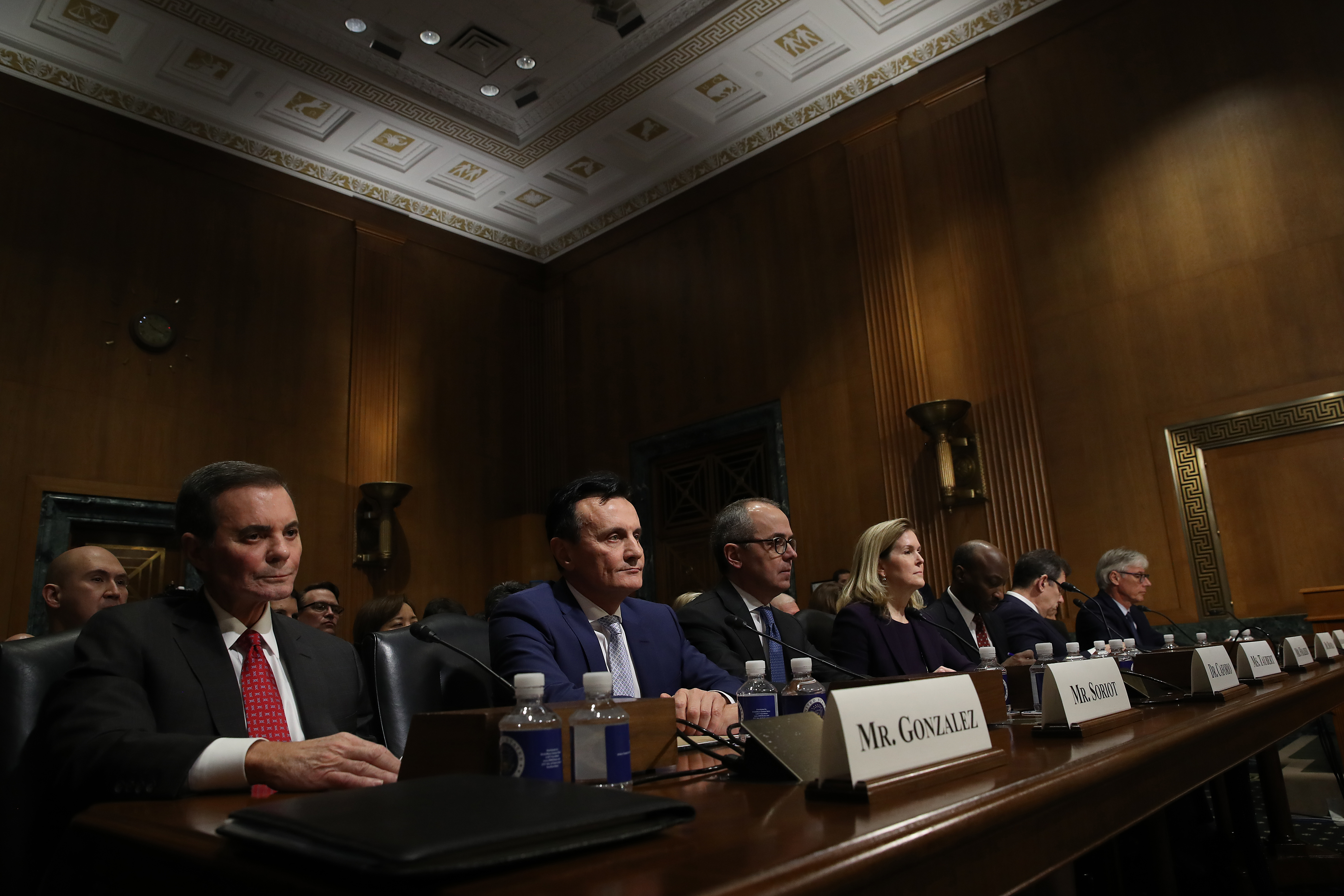 Chief Executive Officers of pharmaceutical companies testify before the Senate Finance Committee on "Drug Pricing in America: A Prescription for Change, Part II" February 26, 2019 in Washington, DC. (Photo by Win McNamee/Getty Images)