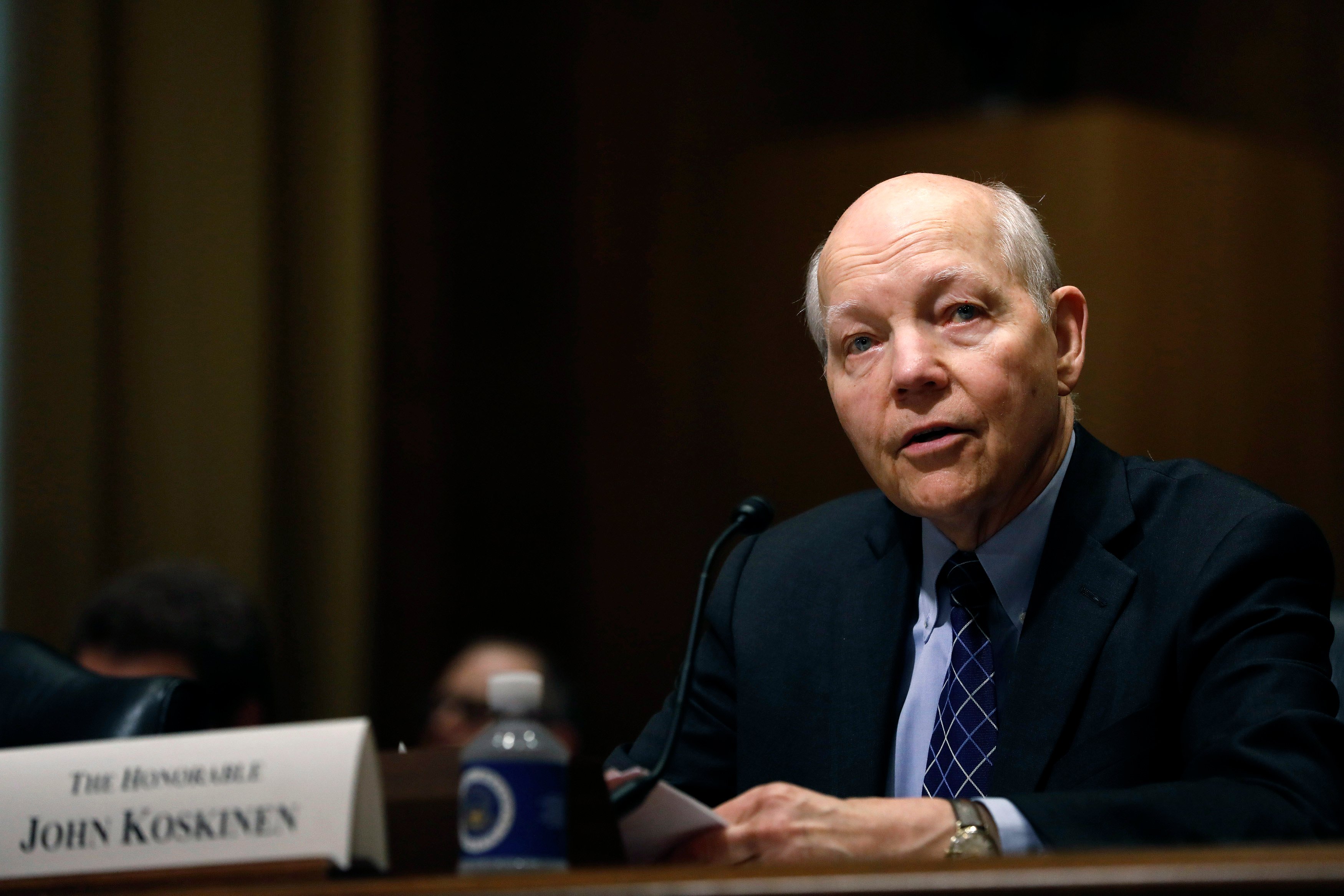 IRS Commissioner John Koskinen testifies before the Senate Finance Committee on Capitol Hill April 6, 2017 in Washington, DC. (Photo by Aaron P. Bernstein/Getty Images)