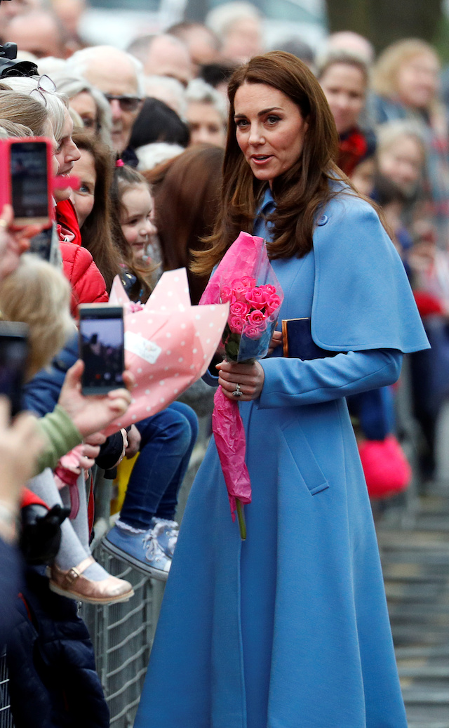 Britain's Catherine, Duchess of Cambridge arrives at the Braid Centre in Ballymena, Northern Ireland, February 28, 2019. REUTERS/Phil Noble