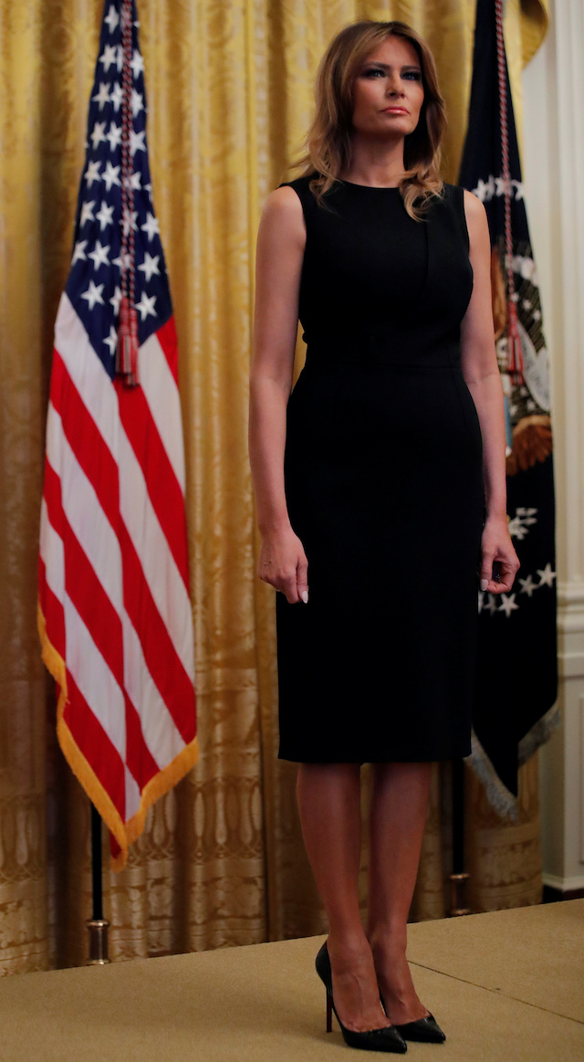 U.S. first lady Melania Trump attends the National African American History Month Reception at the White House in Washington, U.S., February 21, 2019. REUTERS/Jim Young