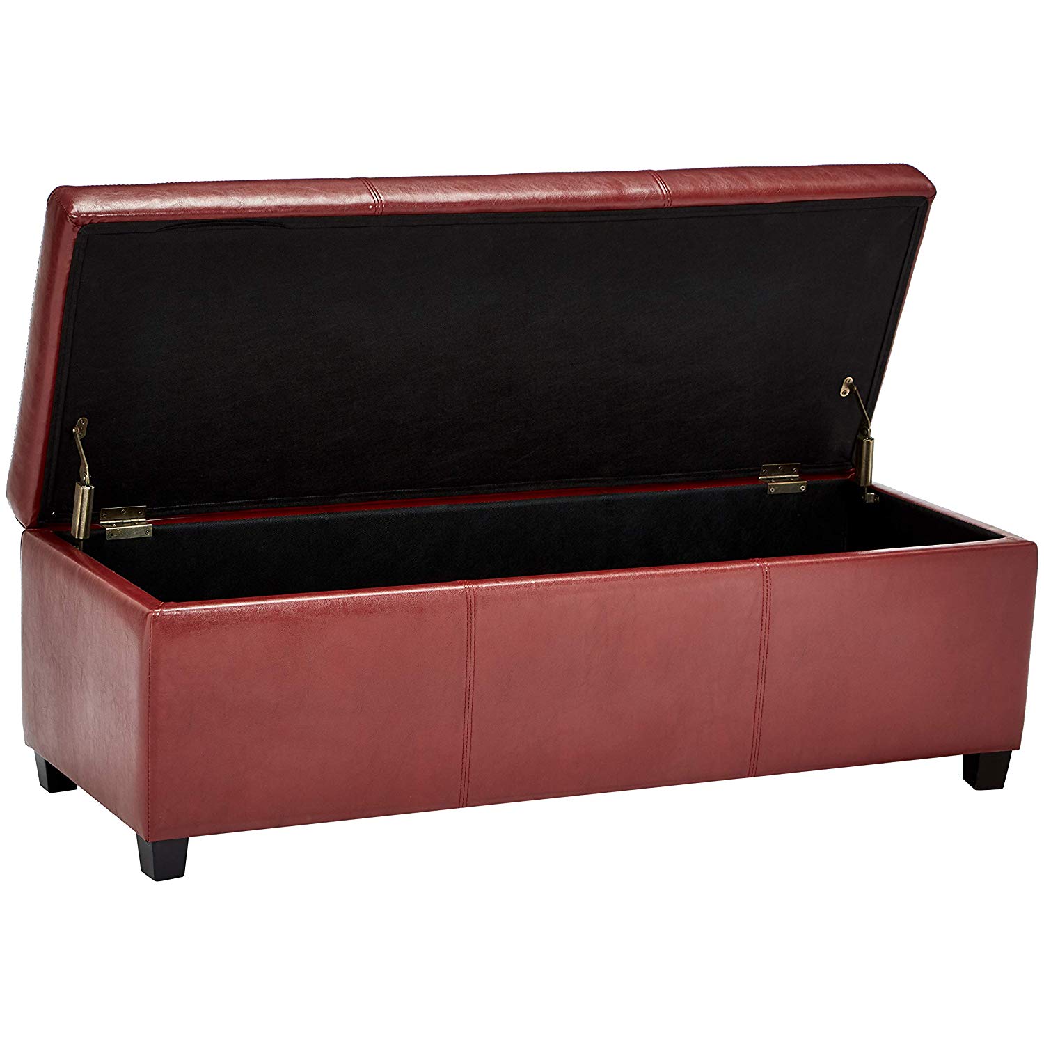 Find this ottoman on sale in multiple colors including Midnight Black, Radicchio Red, and Slate Grey (Photo via Amazon)