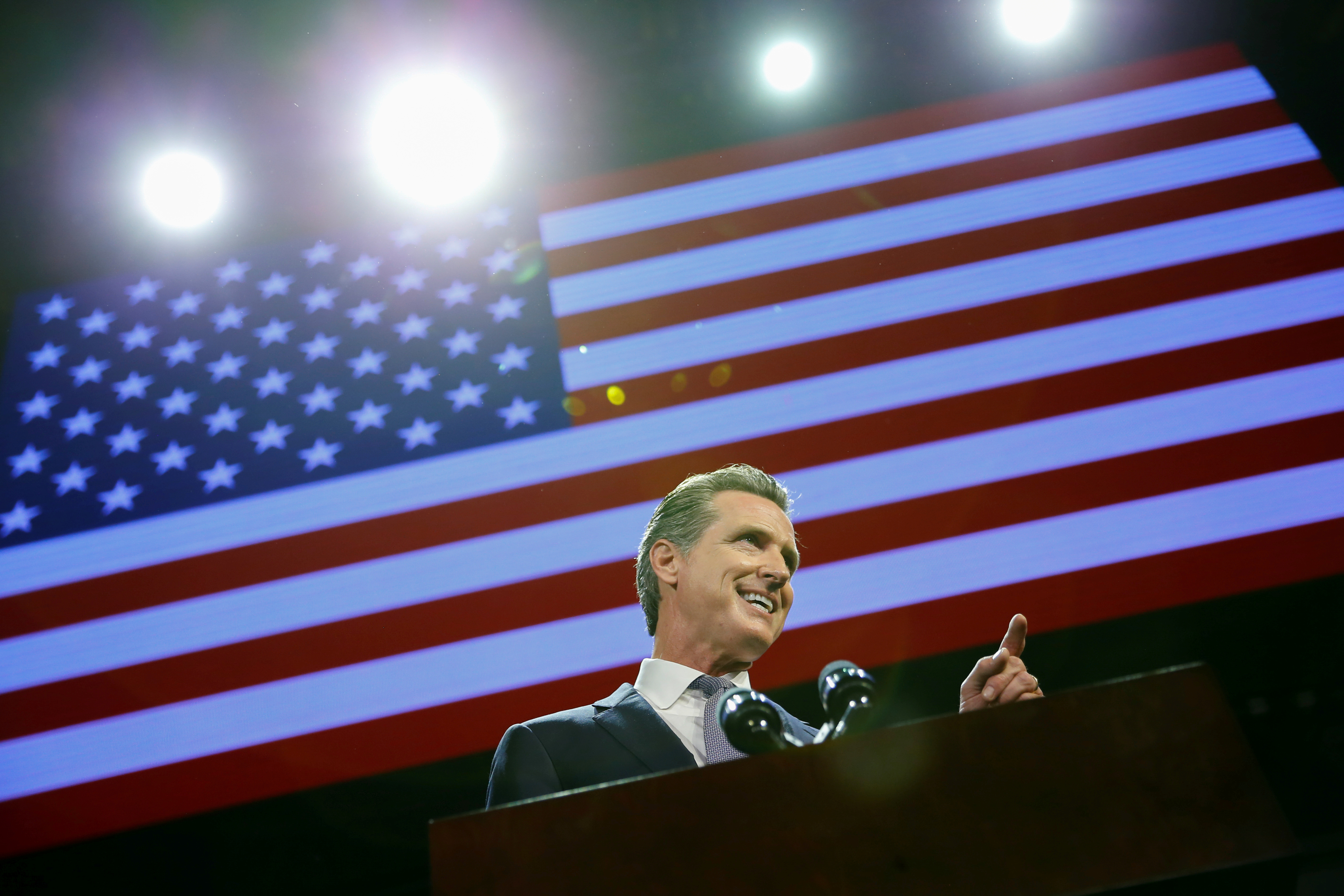 Democratic gubernatorial candidate Gavin Newsom elected governor of California