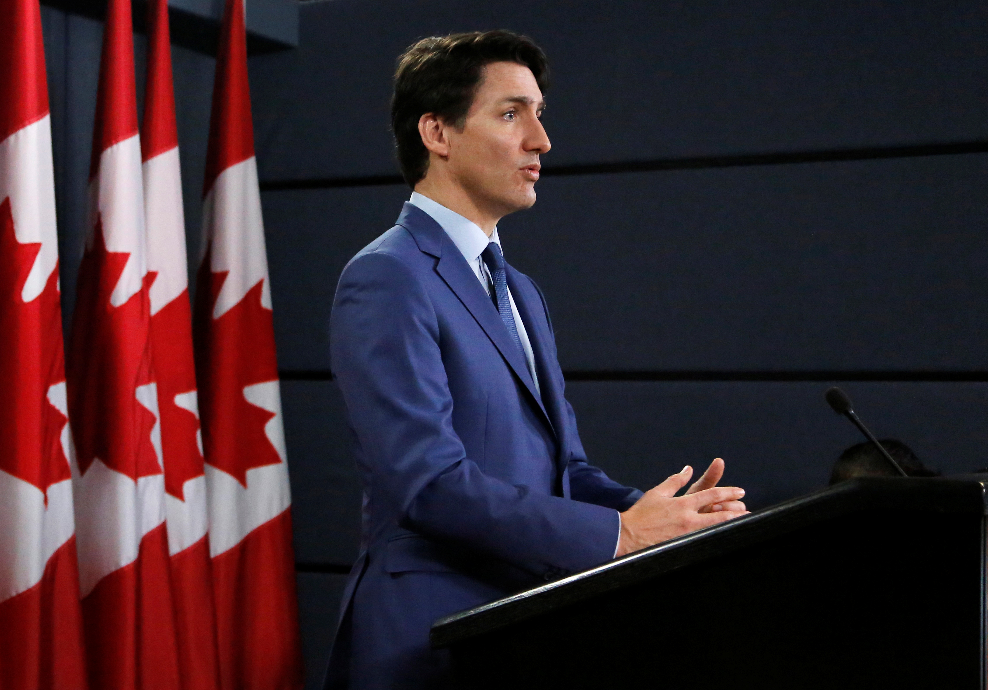 Canada's Prime Minister Justin Trudeau speaks at a news conference in Ottawa, Ontario, Canada, March 7, 2019. REUTERS/Patrick Doyle