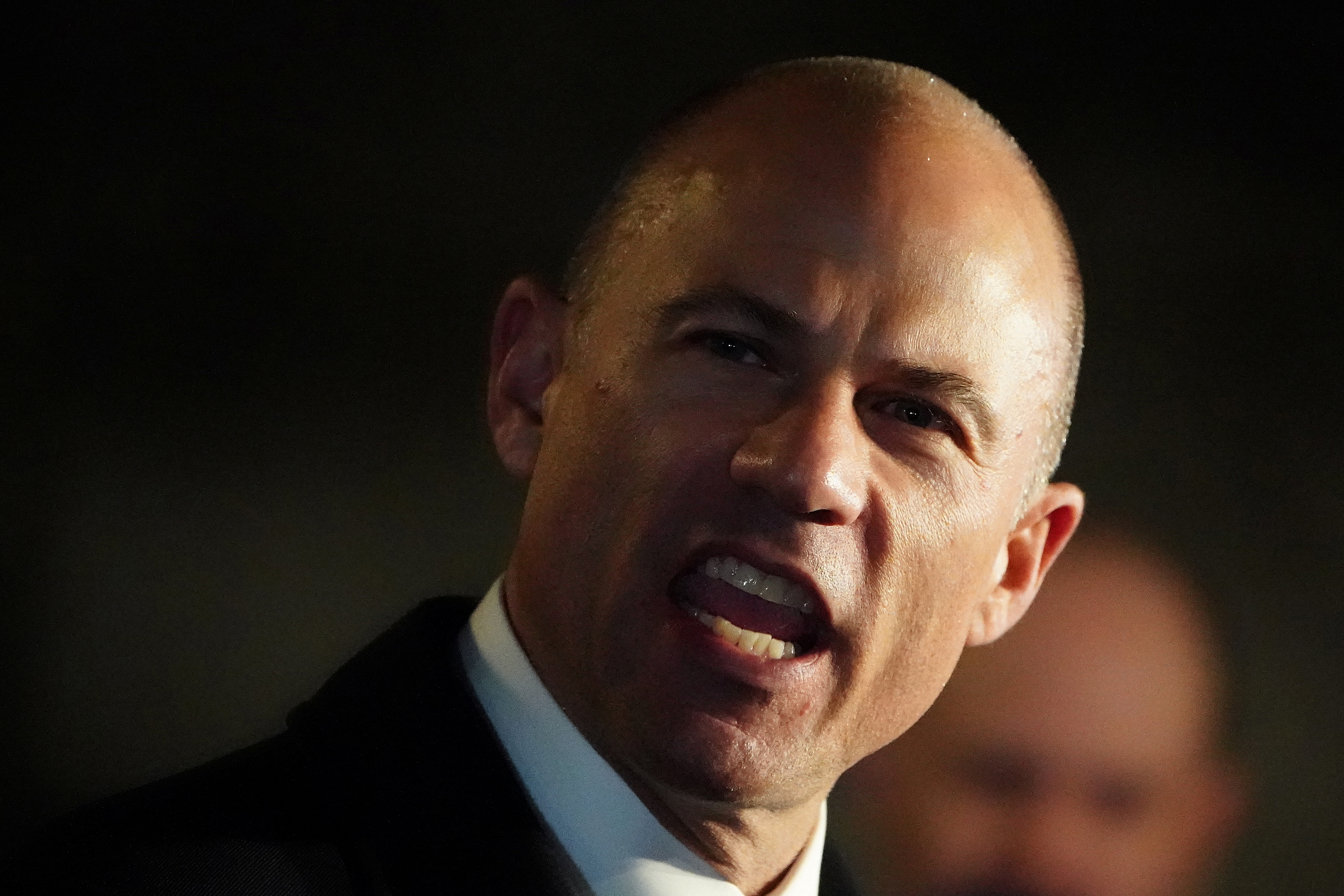 Lawyer Michael Avenatti speaks to the media after he walks out of federal court in New York, New York, U.S., March 25, 2019. REUTERS/Carlo Allegri