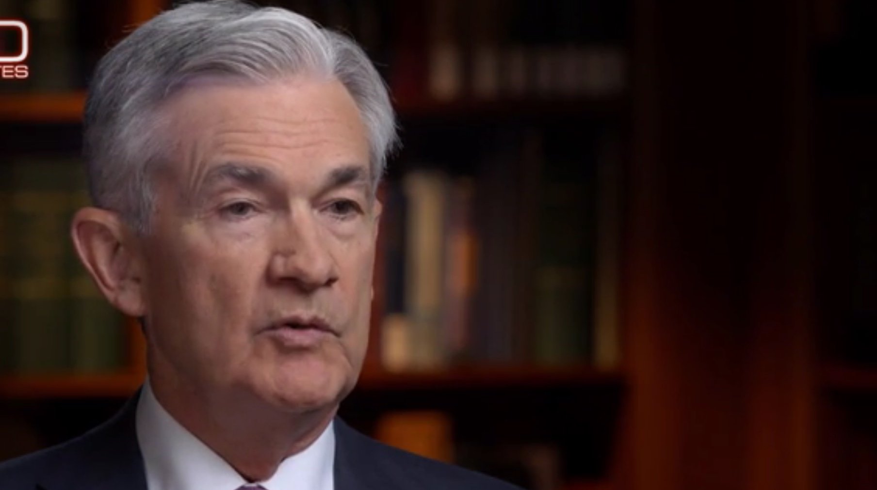 Federal Reserve Chairman Jerome Powell is interviewed on CBS News’ “60 Minutes,” March 10, 2019. CBS News screenshot.