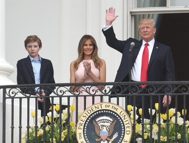 President Donald Trump and First Lady Melania Trump participates in the Easter Egg Roll on the South Lawn of the White House, Monday, April 17, 2017, in Washington, D.C. This is the first Easter Egg Roll of the Trump Administration. Official White House Photo by Joyce N. Boghosian