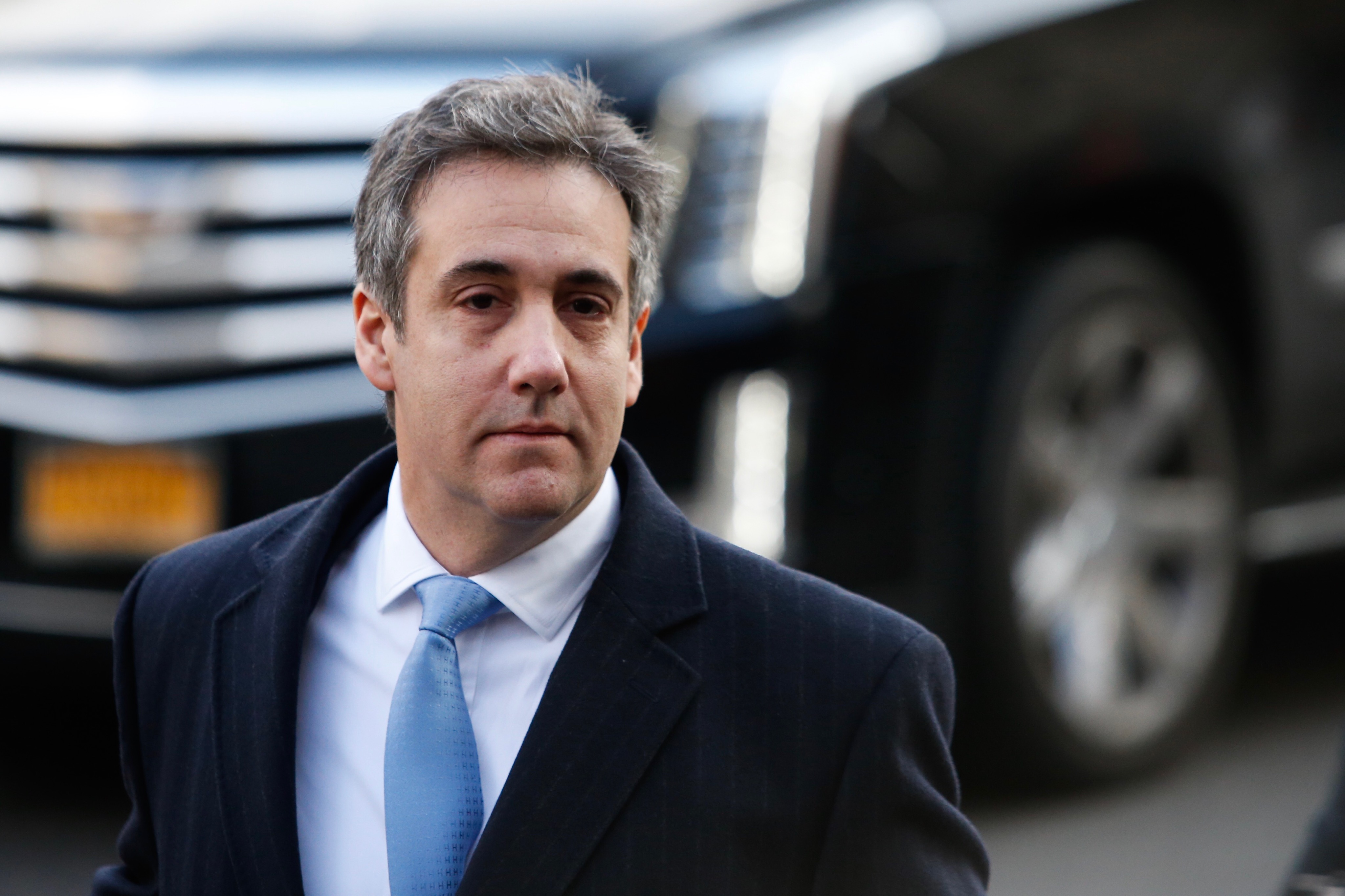 Michael Cohen, President Donald Trump's former personal attorney and fixer, arrives at federal court for his sentencing hearing, December 12, 2018 ... (Photo by Eduardo Munoz Alvarez/Getty Images)