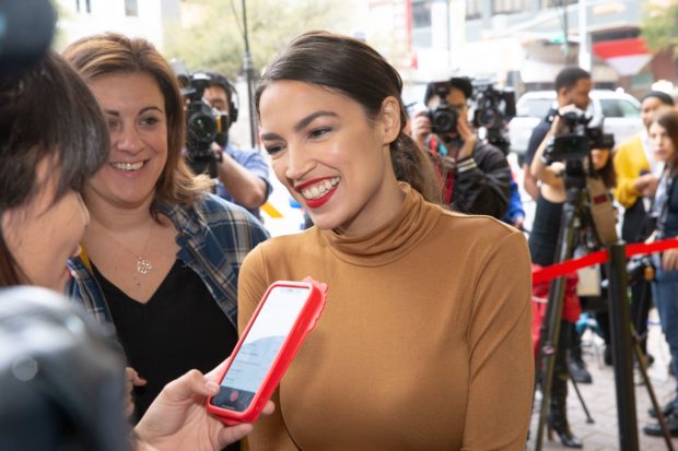 New York Rep. Alexandria Ocasio-Cortez attends the Knock Down The House movie premiere during the 2019 SXSW conference and Festivals at the Paramount Theatre on March 10, 2019 in Austin, Texas. (Photo by SUZANNE CORDEIRO/AFP/Getty Images)