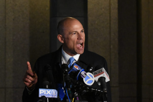 Michael Avenatti, the former lawyer for adult film actress Stormy Daniels' and a fierce critic of President Donald Trump, speaks to the media after being arrested for allegedly trying to extort Nike for $15-$25 million on March 25, 2019 in New York City. (Photo by Stephanie Keith/Getty Images)