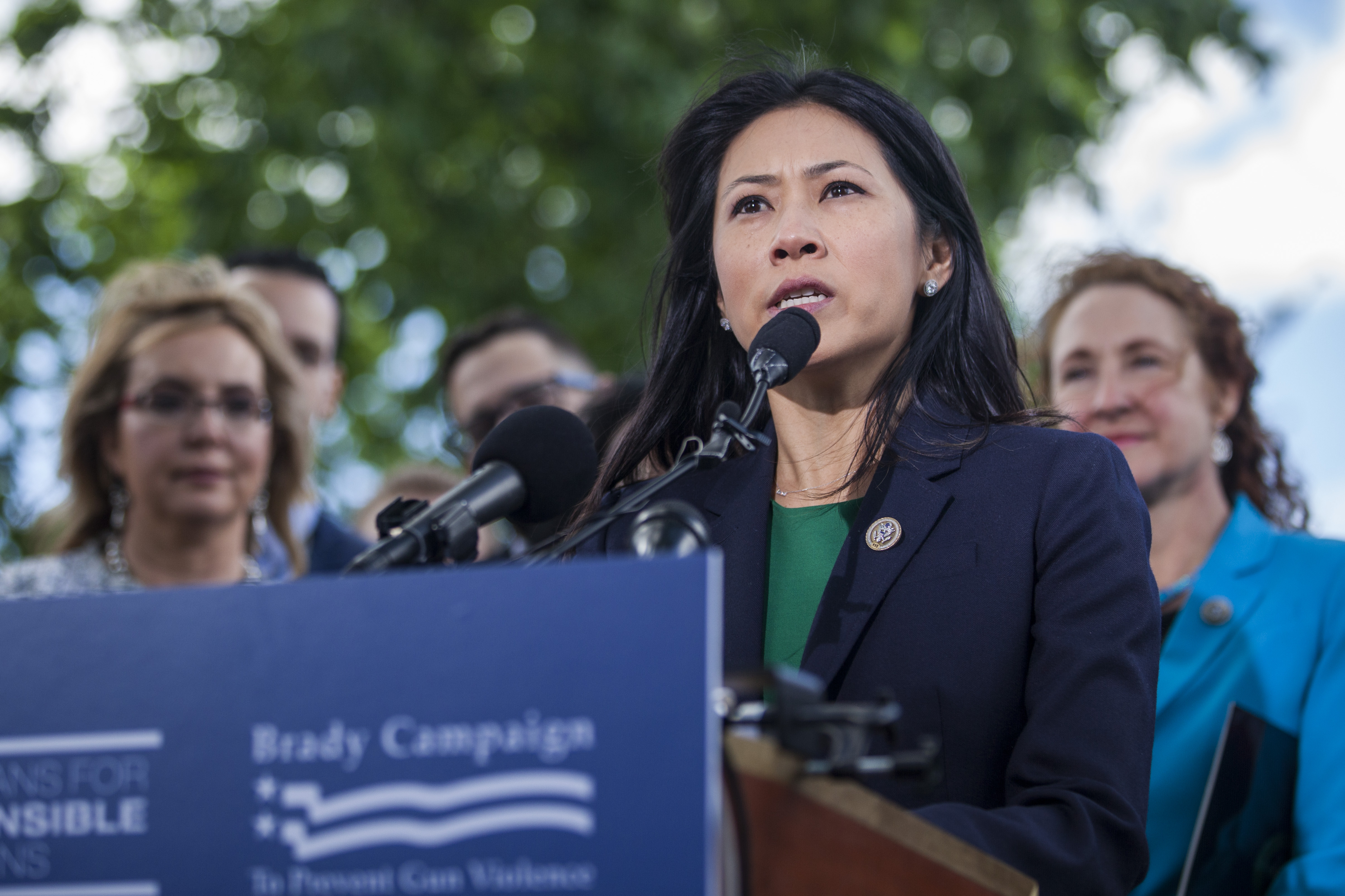Rep. Stephanie Murphy speaks during a press conference on gun safety on Capitol Hill on May 3, 2017 in Washington, DC. (Photo by Zach Gibson/Getty Images)