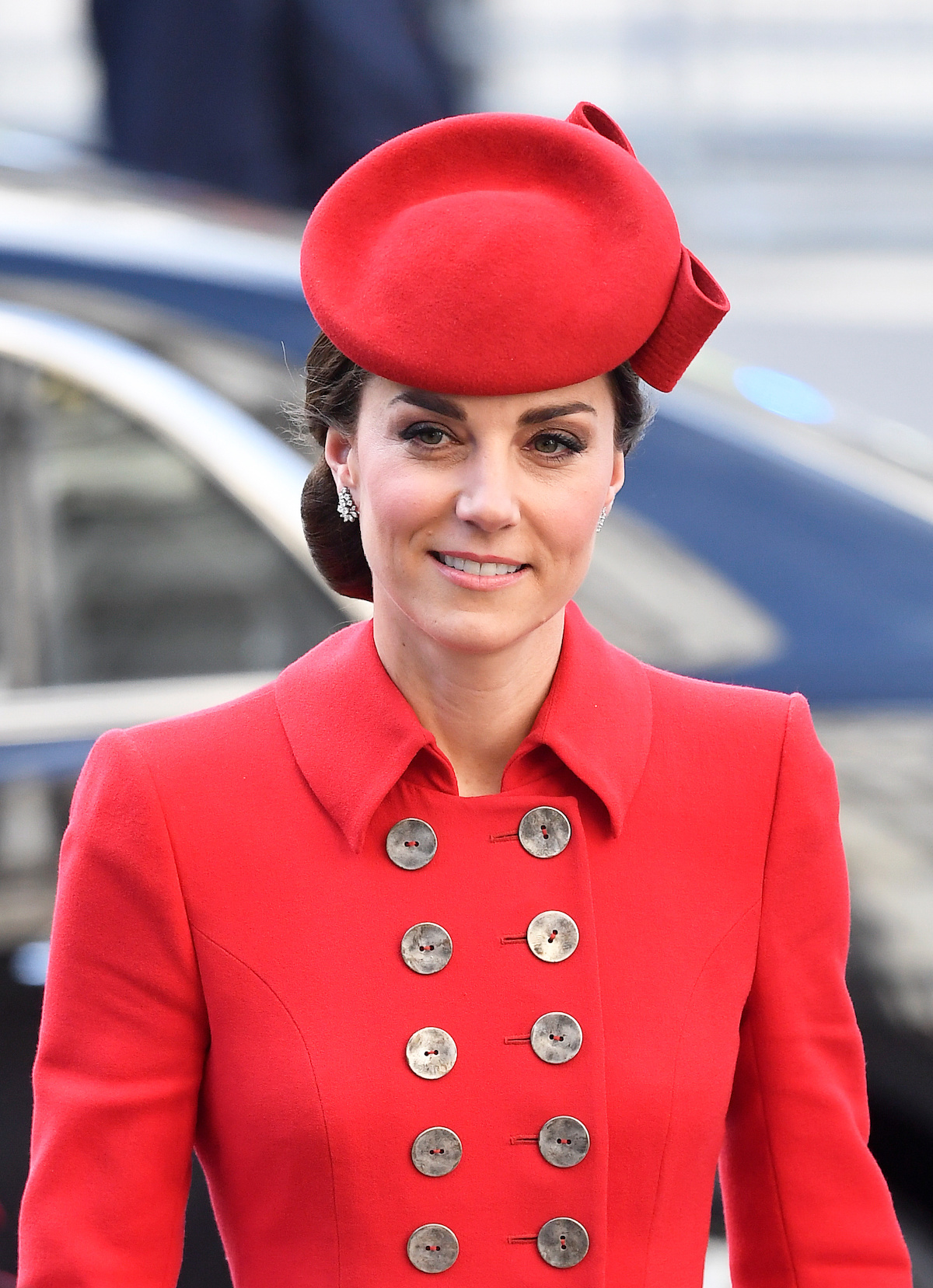 Catherine, Duchess of Cambridge arrives for the Commonwealth Service at Westminster Abbey, on Commonwealth Day, in London, Britain March 11, 2019. REUTERS/Toby Melville