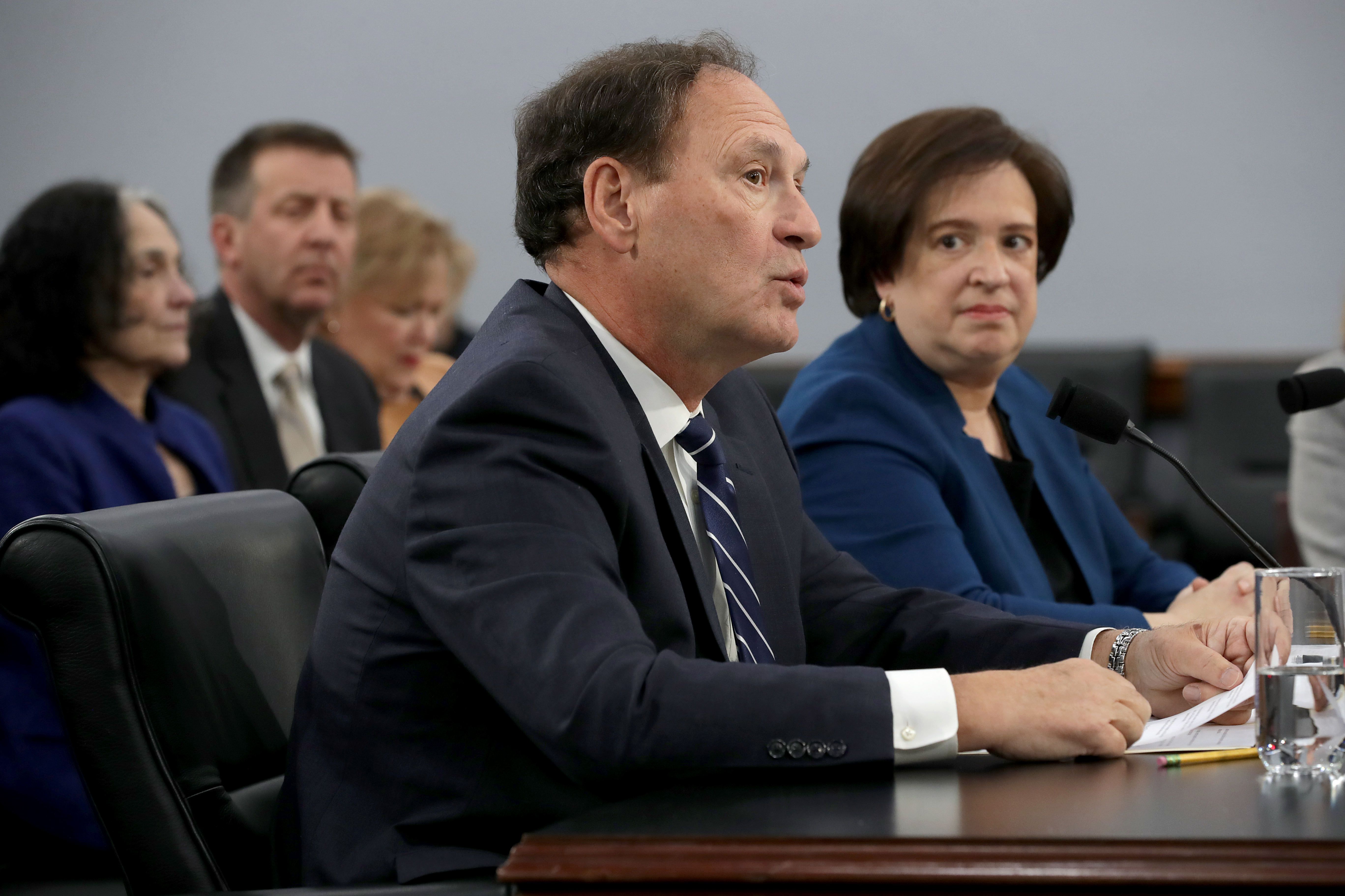 Supreme Court Justices Samuel Alito and Elana Kagan testify about the Supreme Court's budget during a hearing of the House Appropriations Committee's Financial Services and General Government Subcommittee on March 07, 2019 in Washington, D.C. (Chip Somodevilla/Getty Images)