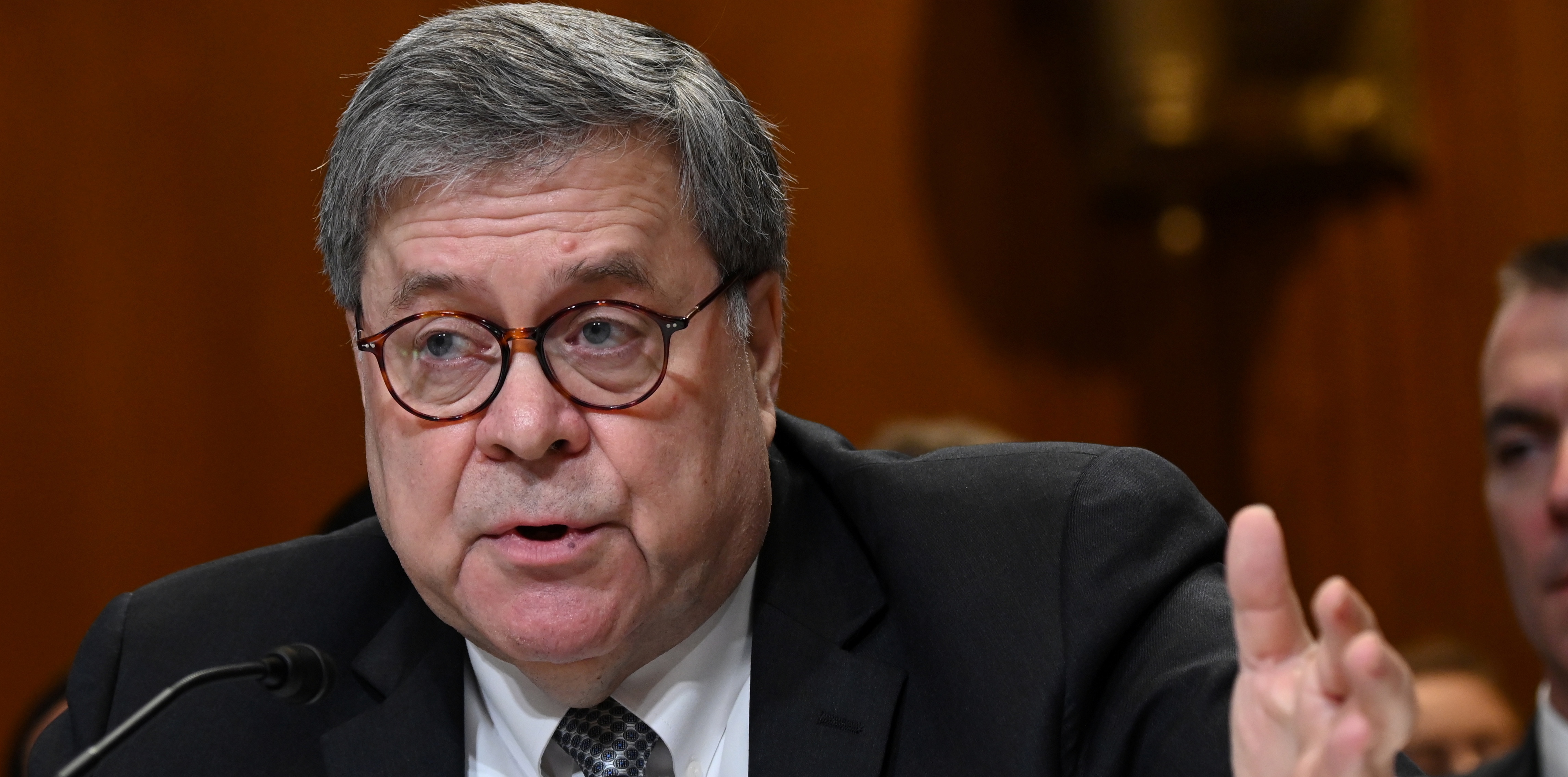 U.S. Attorney General William Barr testifies before a Senate Appropriations Subcommittee hearing on the proposed budget estimates for the Department of Justice in Washington, U.S., April 10, 2019. REUTERS/Erin Scott