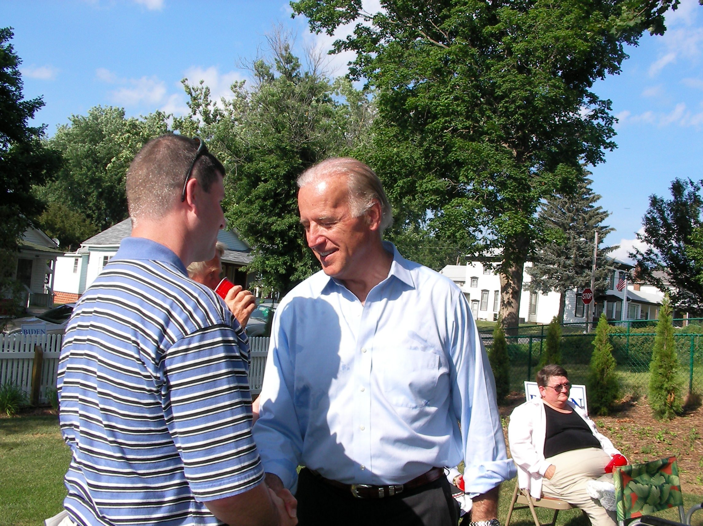 Sen. Joe Biden, D-Del., campaigns for president at a July 3 house party in Creston. Creative Commons IowaPolitics.com