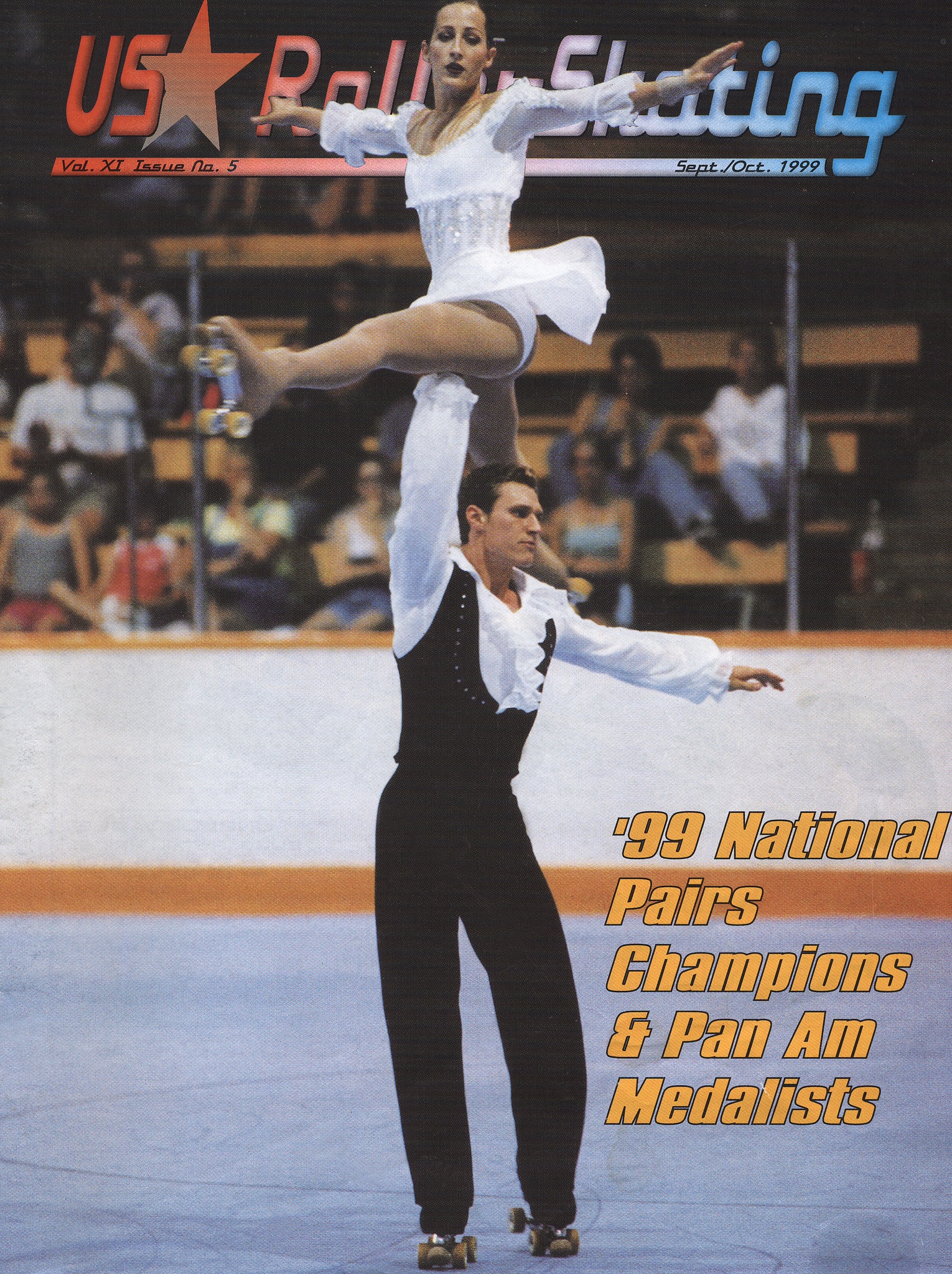 April featured on the cover of US Roller Skating's September/October 1999 Issue
