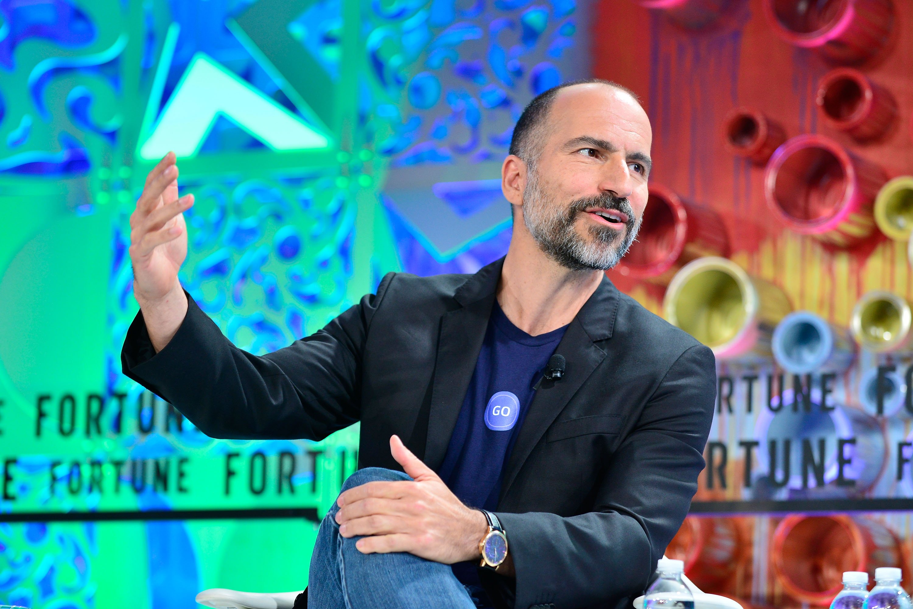 Uber CEO Dara Khosrowshahi attends Fortune Most Powerful Women Summit 2018 at Ritz Carlton Hotel on October 3, 2018 in Laguna Niguel, California. (Photo by Jerod Harris/Getty Images for Fortune)
