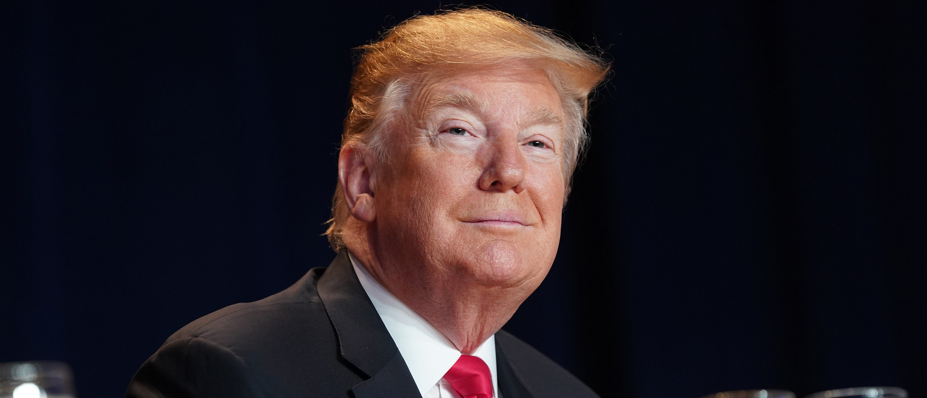 WASHINGTON, DC - FEBRUARY 7: (AFP OUT) U.S President Donald Trump attends the 2019 National Prayer Breakfast on February 7, 2019 in Washington, DC. (Photo by Chris Kleponis - Pool/Getty Images)