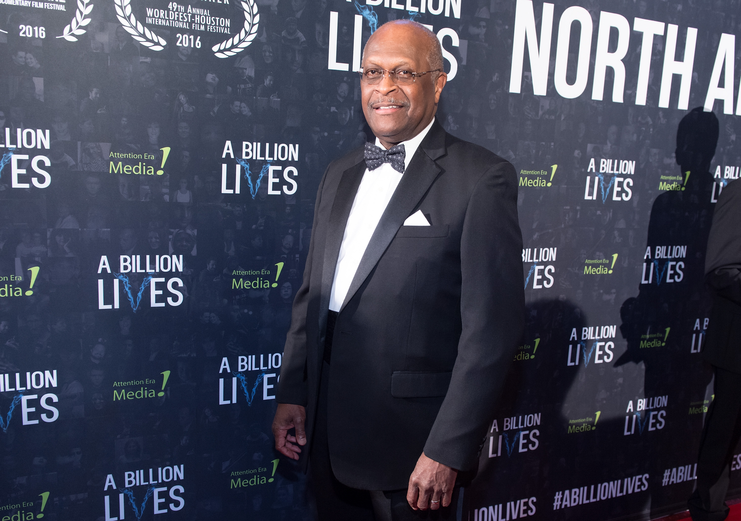 Herman Cain attends the North American premiere of 'A Billion Lives' at Pabst Theater on August 6, 2016 in Milwaukee, Wisconsin. (Photo by Daniel Boczarski/Getty Images for A Billion Lives)
