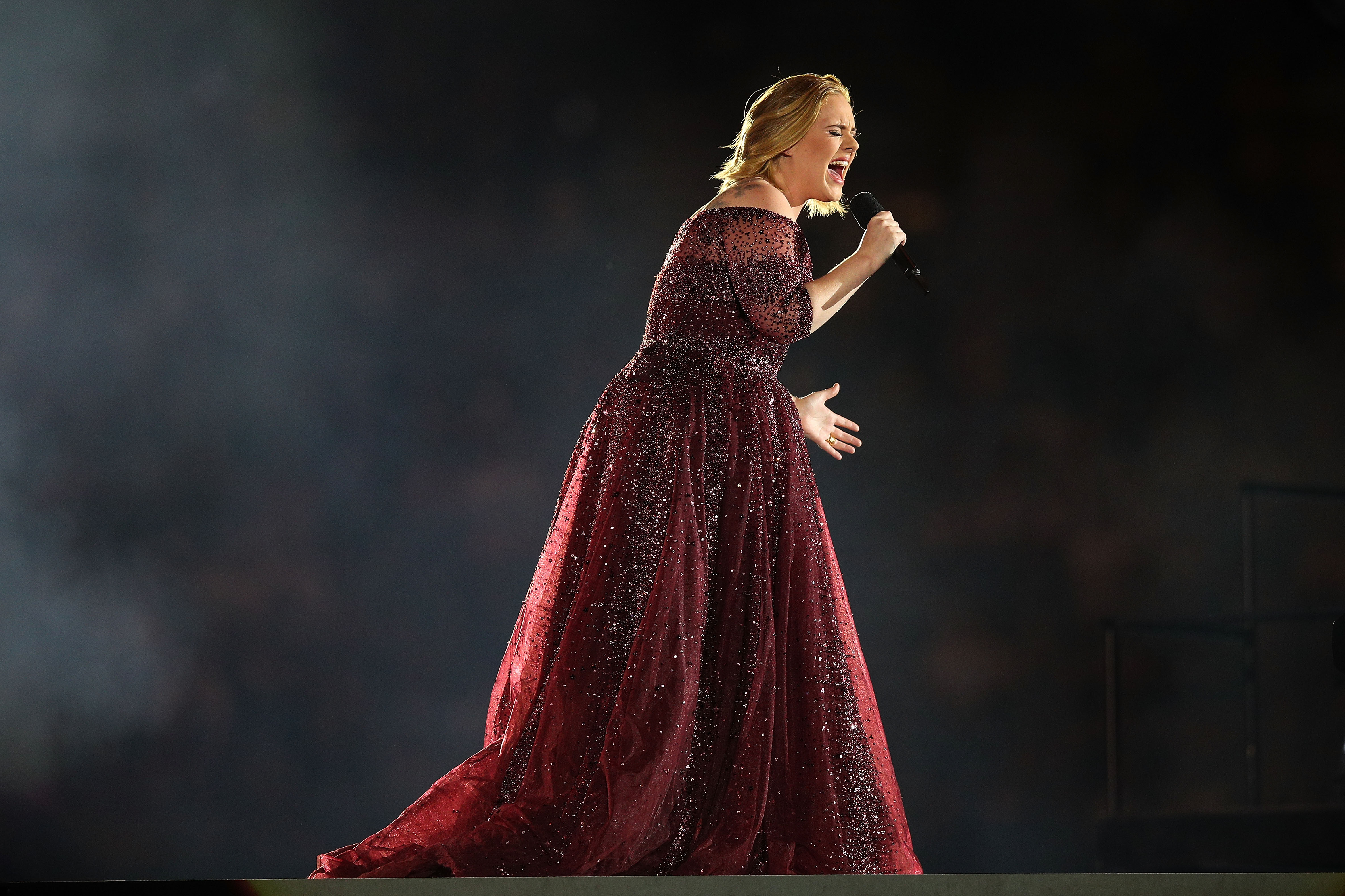 Adele performs at Etihad Stadium on March 18, 2017 in Melbourne, Australia. (Photo by Graham Denholm/Getty Images)