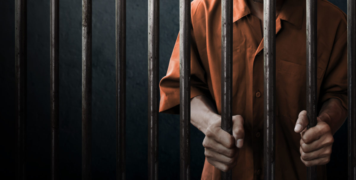 Jailed Man. Shutterstock