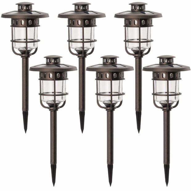 This set of six solar lights provides perfect and inexpensive outdoor lighting or decoration (Photo via Amazon) 