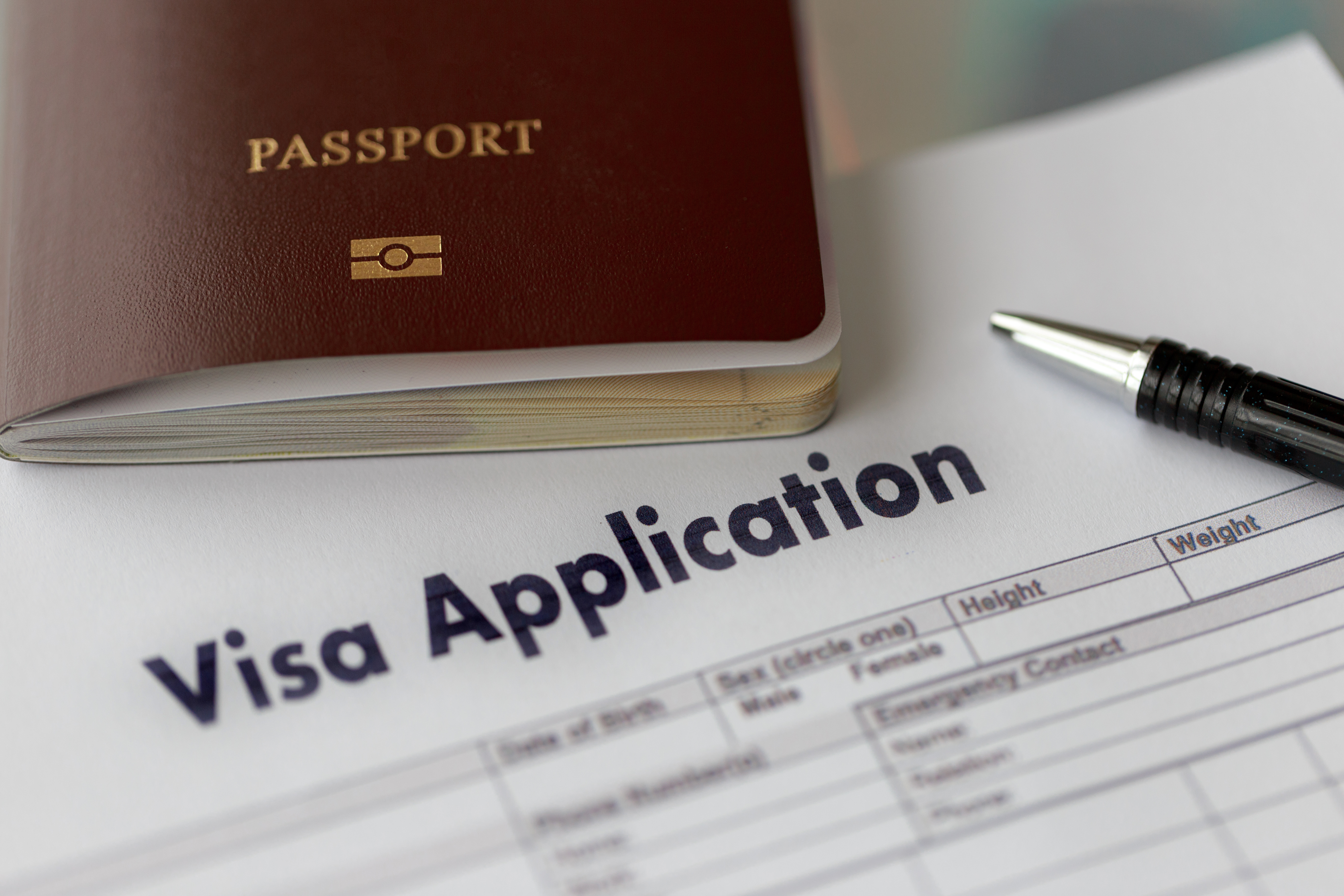 Pictured is a visa application. SHUTTERSTOCK/ one photo