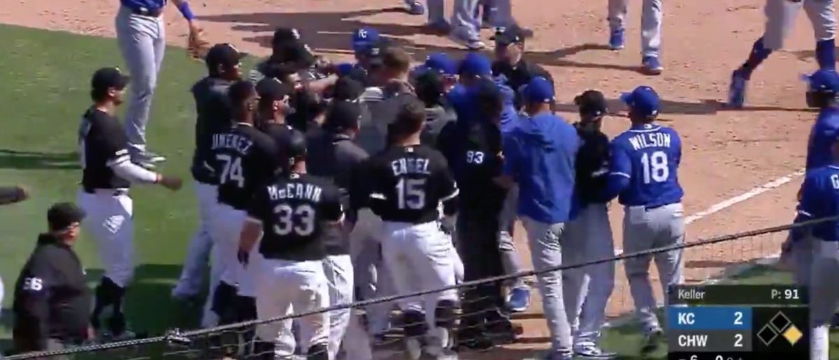 Tim Anderson Gets Drilled By Pitch After BatFlip Benches Clear During