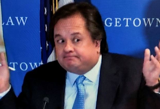 Attorney George Conway, husband of White House Counselor Kellyanne Conway, speaks at Georgetown Law School in this frame grab from handout video shot in Washington, U.S., March 8, 2019. Picture taken March 8, 2019. Georgetown Law/Handout via Reuters