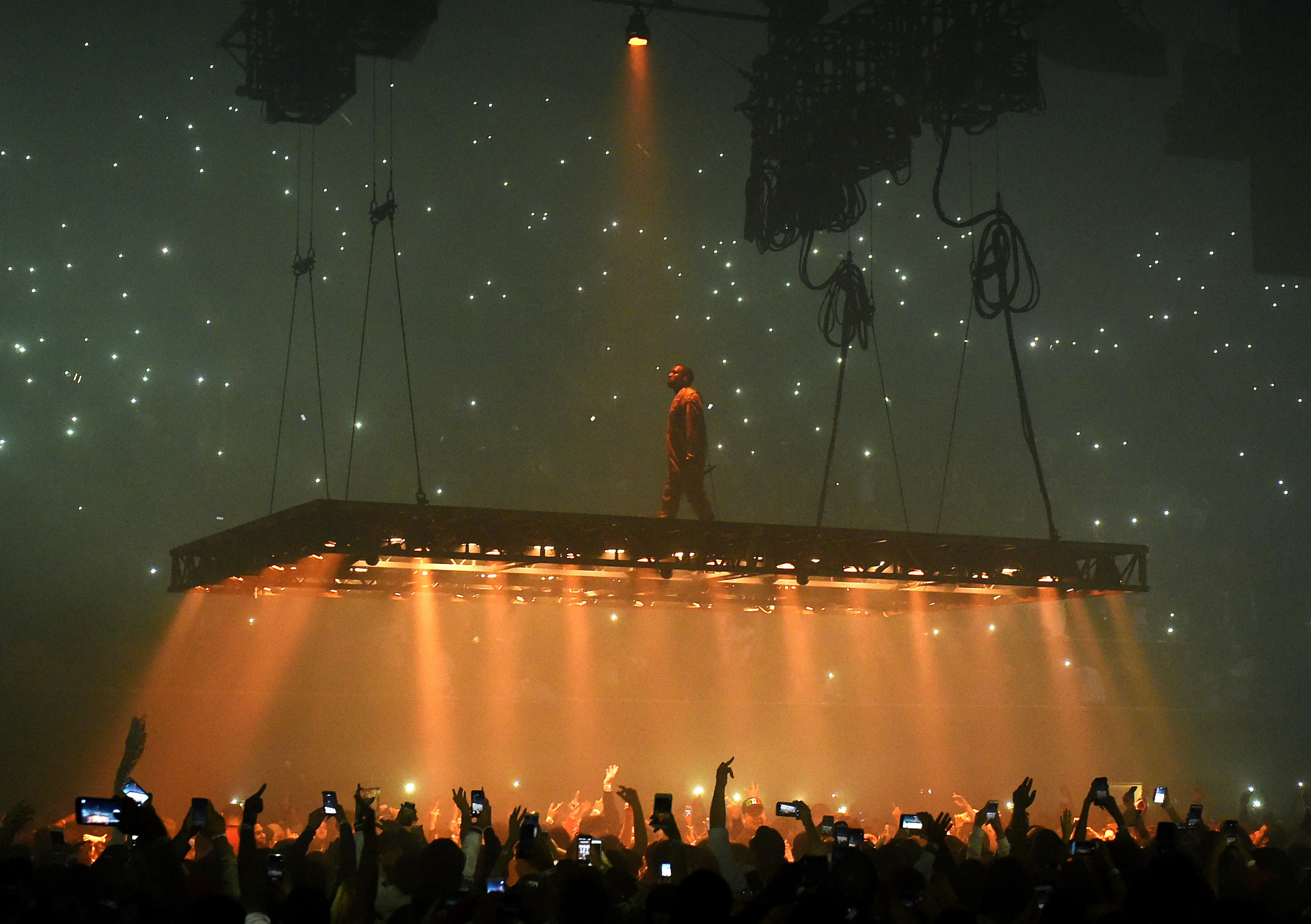 Rapper Kanye West performs at the Forum on October 25, 2016 in Inglewood, California. (Photo by Kevin Winter/Getty Images)