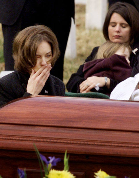 Widow of Johnny Michael Spann At Funeral 