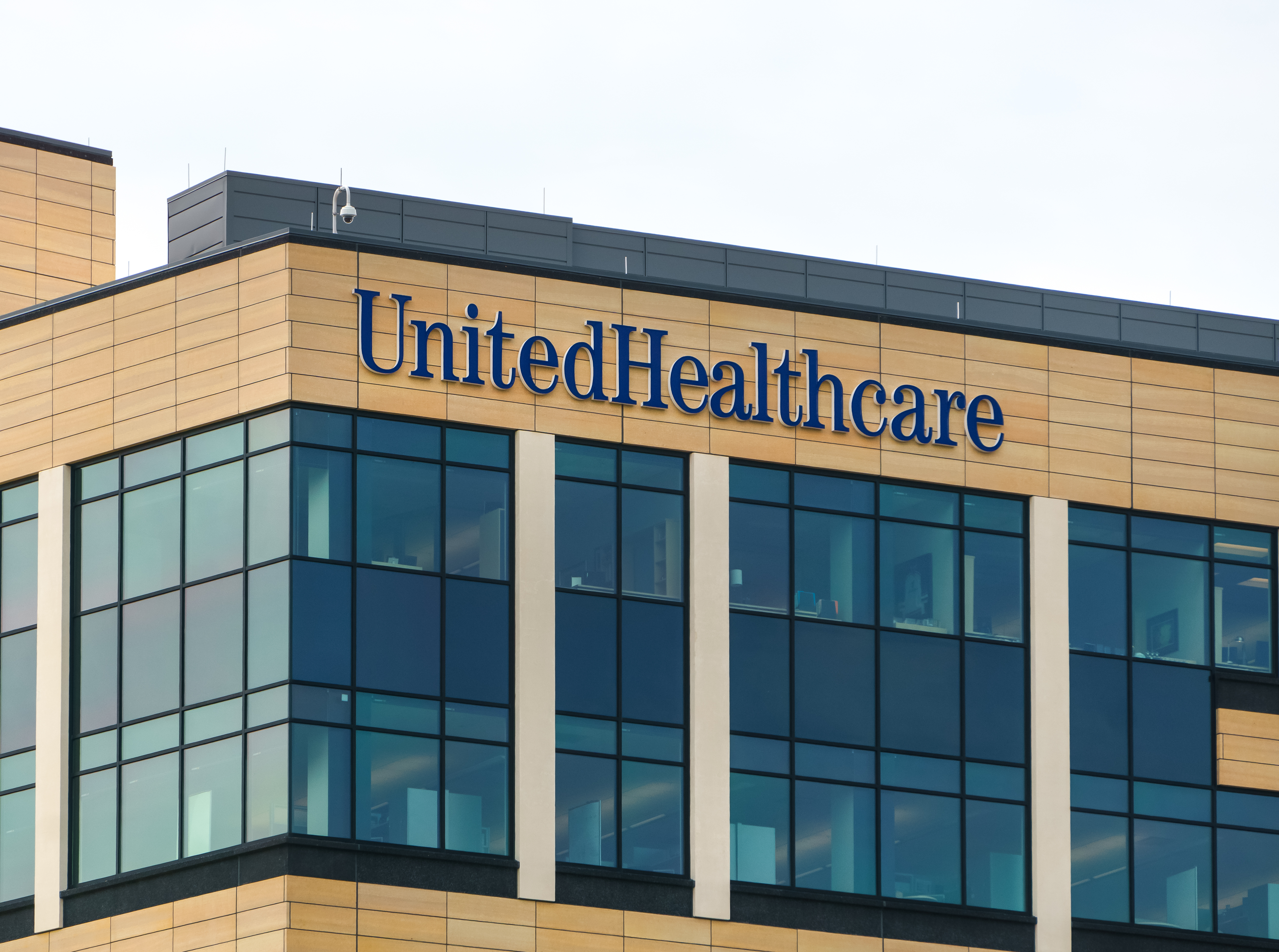 The UnitedHealth Group headquarters building is located in Minnetonka, Minnesota. August 13, 2015. Shutterstock image via Ken Wolter