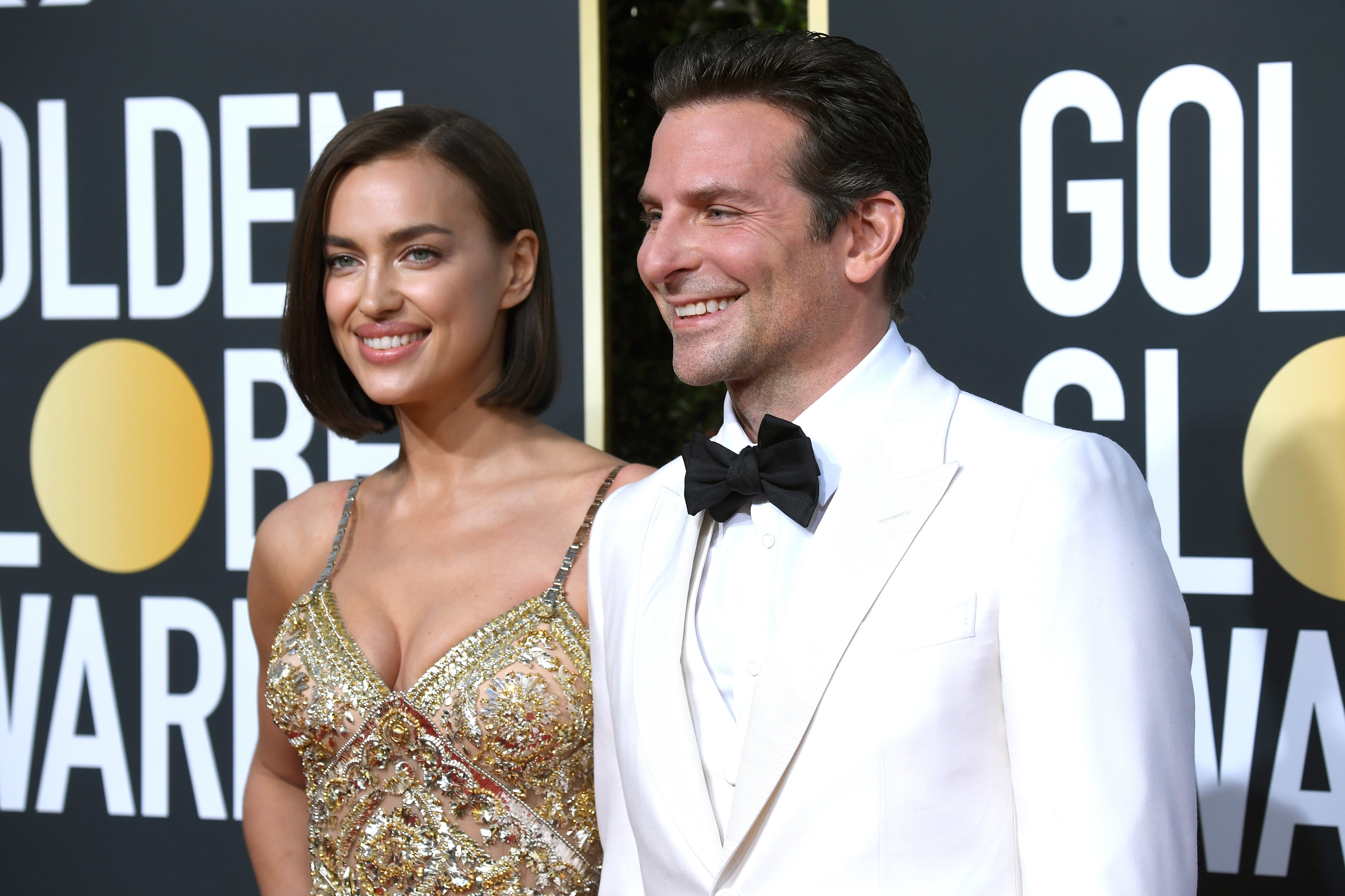 Irina Shayk (L) and Bradley Cooper attend the 76th Annual Golden Globe Awards at The Beverly Hilton Hotel on January 6, 2019 in Beverly Hills, California. (Photo by Frazer Harrison/Getty Images)
