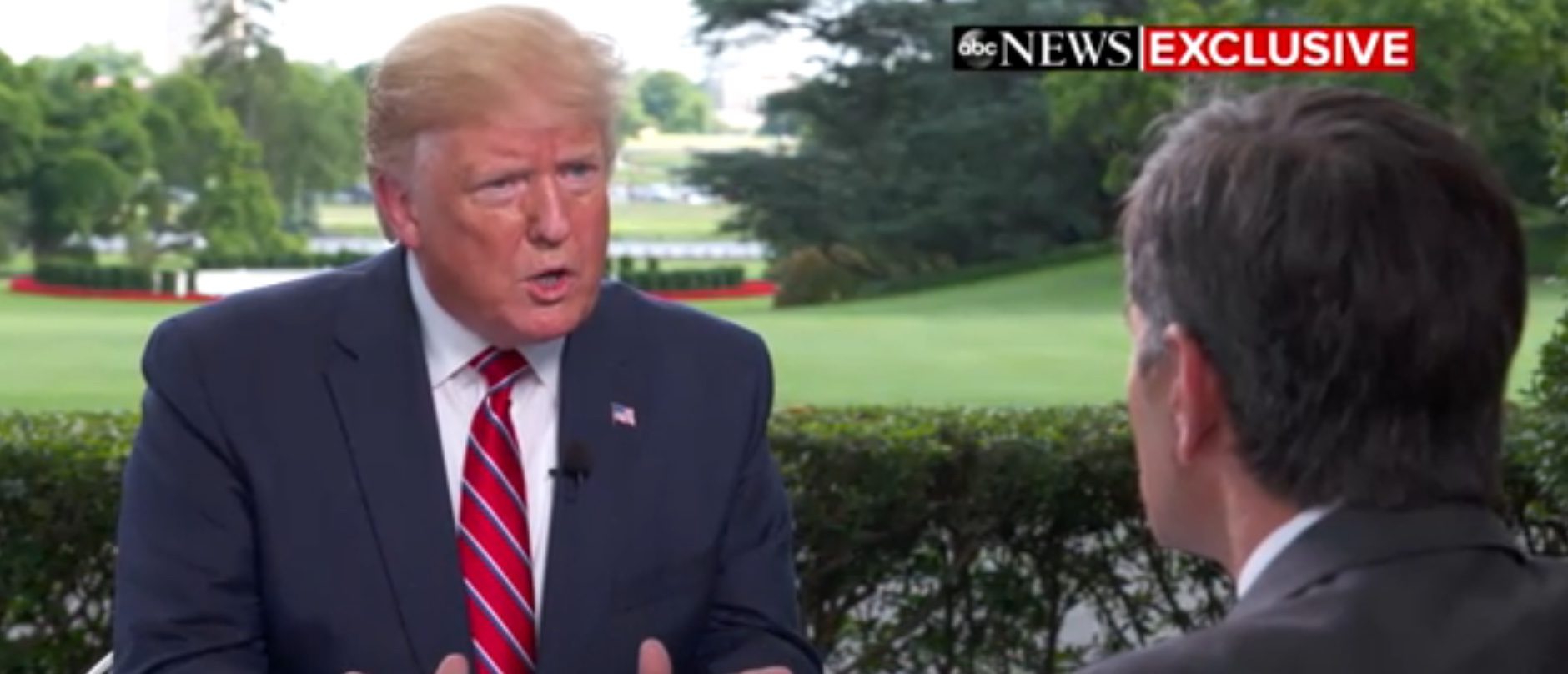 President Donald Trump is interviewed by ABC’s George Stephanopoulos, June 14, 2019. ABC News screenshot